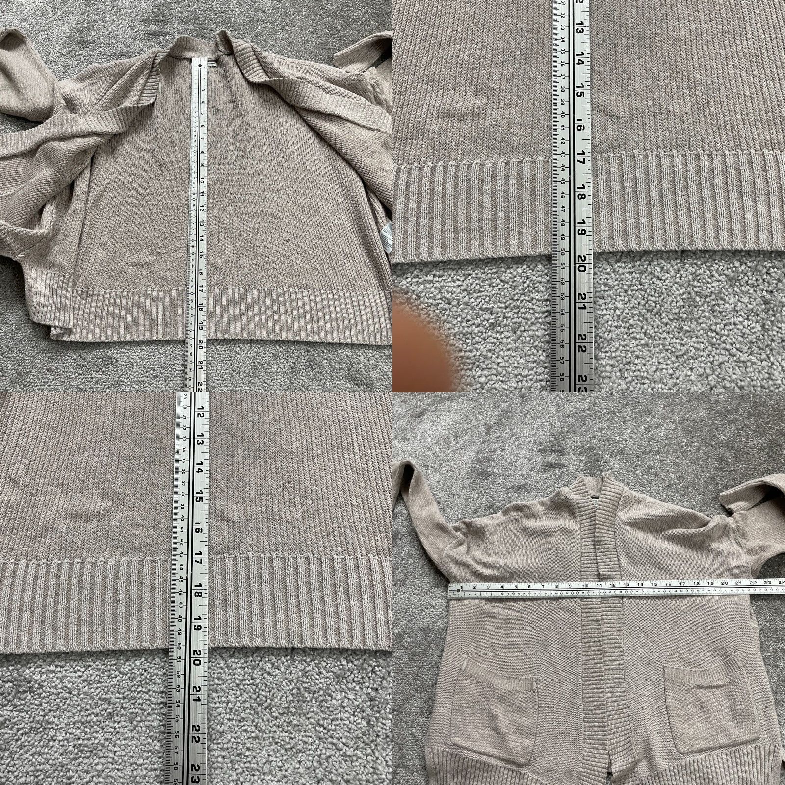 American Eagle Outfitters VINTAGE American Eagle Outfitters Women's Cardigan Sweater Large Beige Knit Long Sleeve Pockets All Seasons Size L / US 10 / IT 46 - 8 Thumbnail