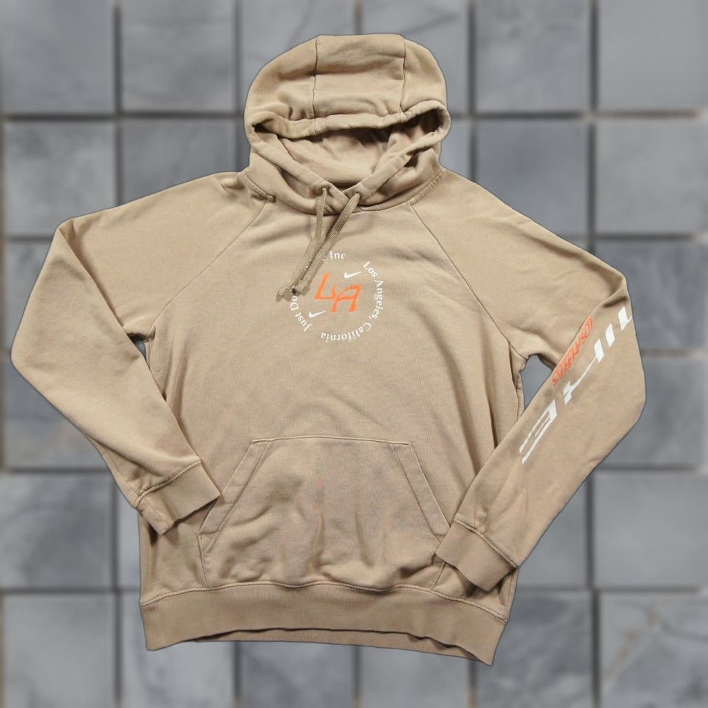Nike Nike Sweatshirt Mens Small Tan Hoodie Pullover LA Los Angeles Sweater Swoosh Size US S / EU 44-46 / 1 - 1 Thumbnail