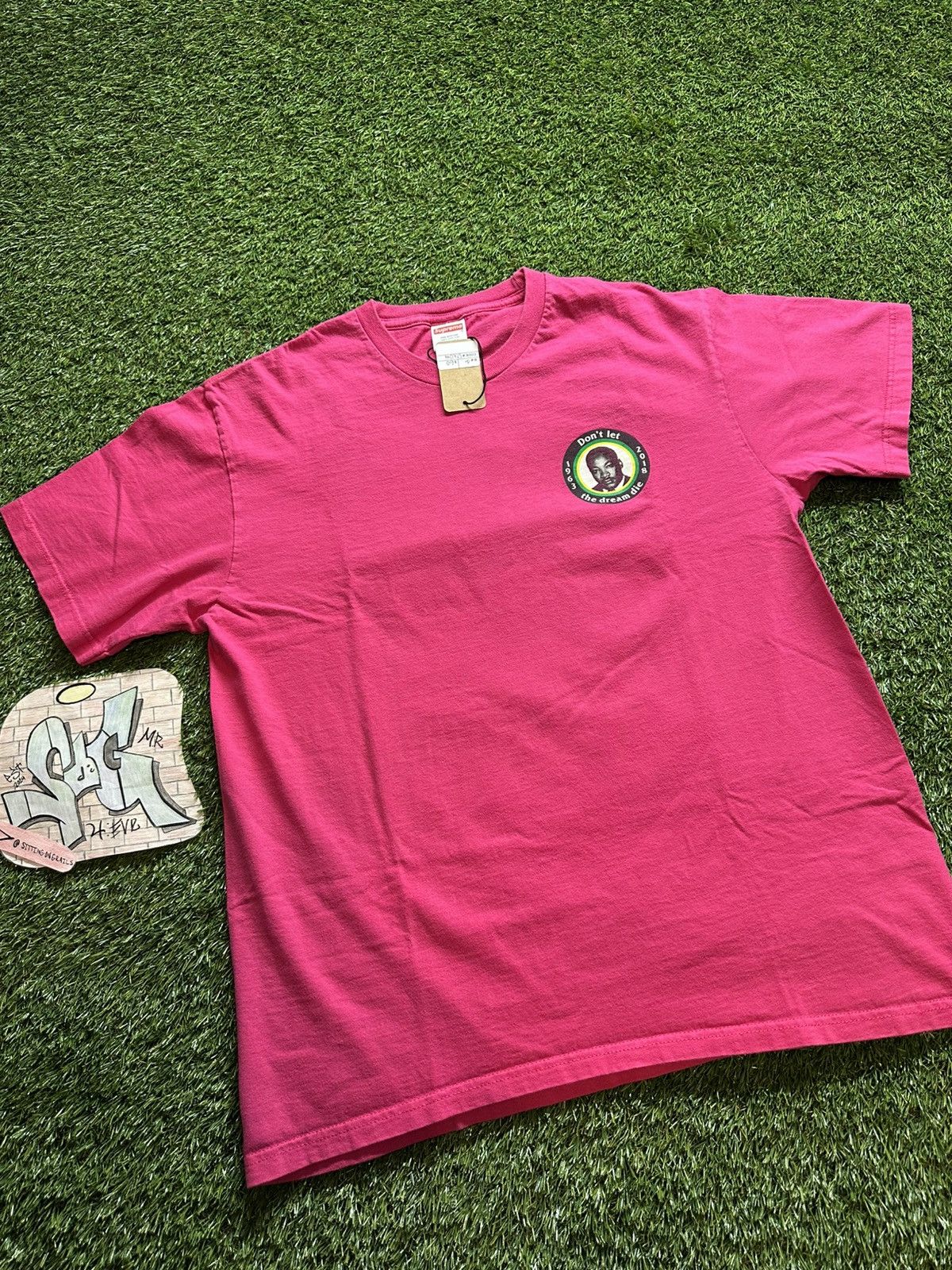 Supreme SS18 Supreme MLK Dream Tee Pink Medium Size US M / EU 48-50 / 2 - 1 Thumbnail