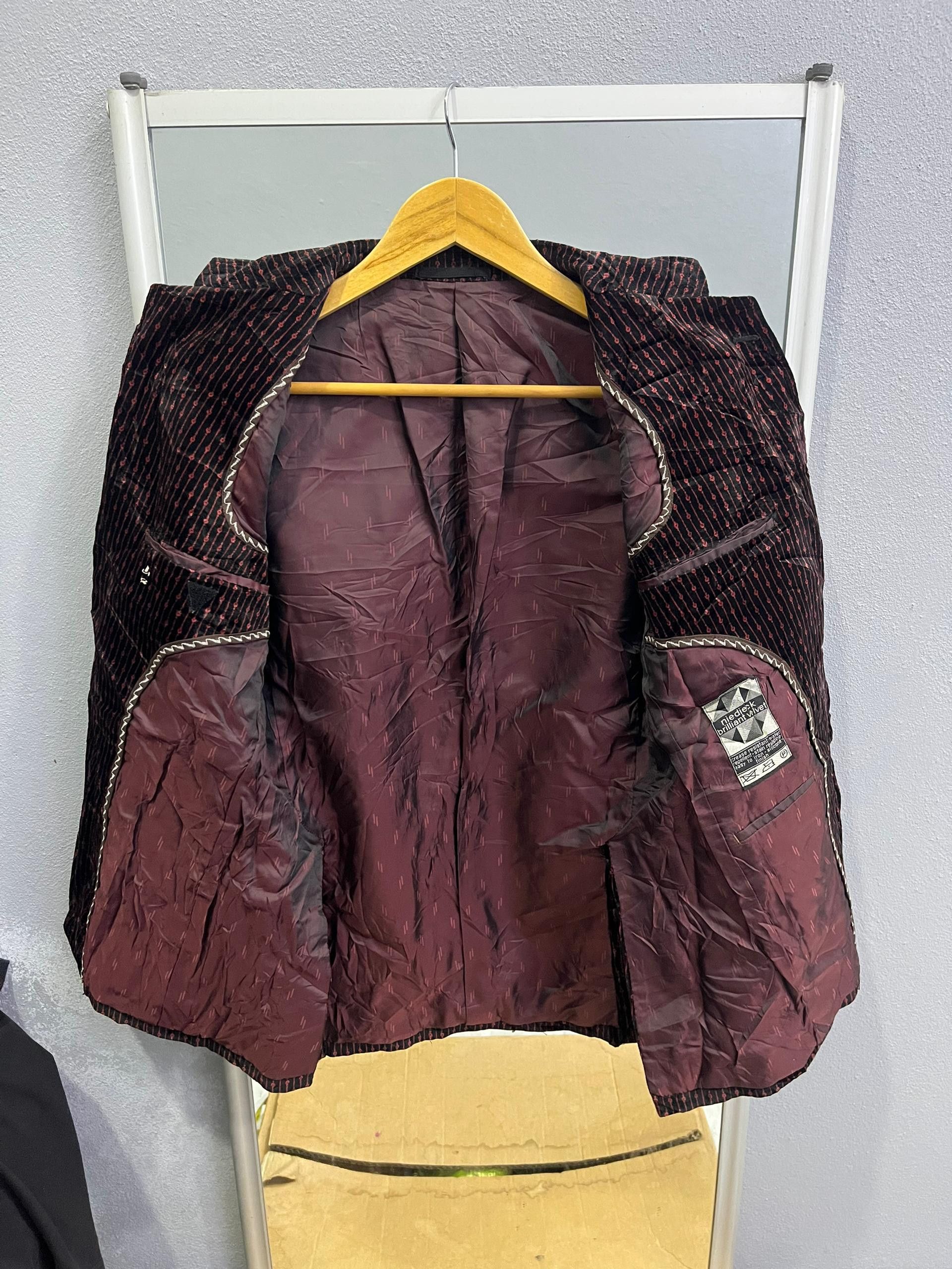 Japanese Brand Niedieck Brilliant Velvet Blazer German Fabric Size 38S - 8 Thumbnail