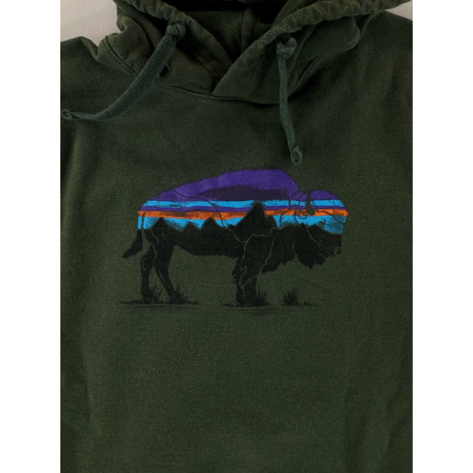 Patagonia Patagonia Hoodie Sweatshirt Pullover Green Buffalo Mens M Regular Hoody Uprisal Size US M / EU 48-50 / 2 - 2 Thumbnail