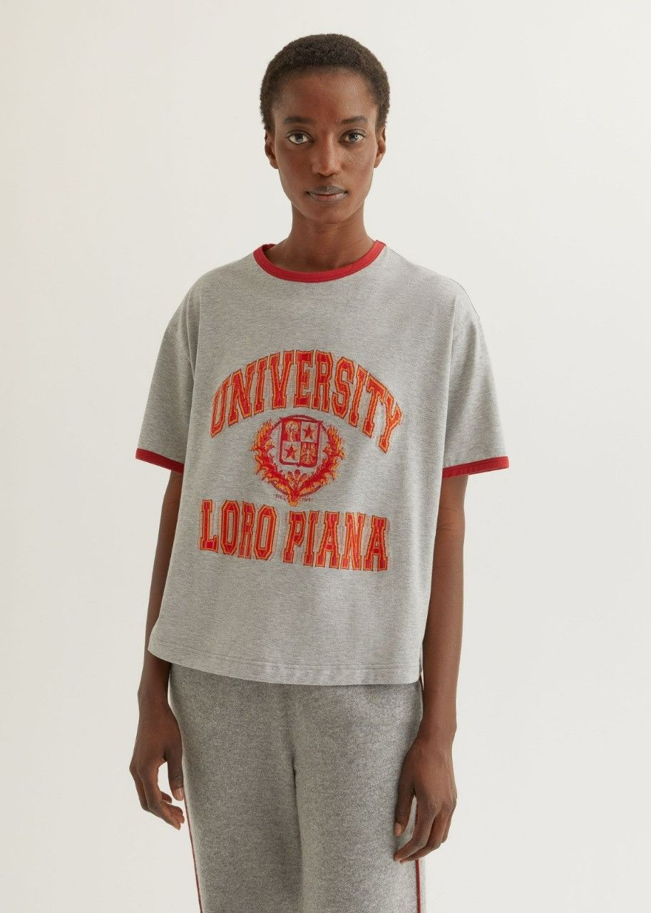 Loro Piana o1srvl11e0524 T- Shirt in Silver Size XL / US 12-14 / IT 48-50 - 2 Thumbnail