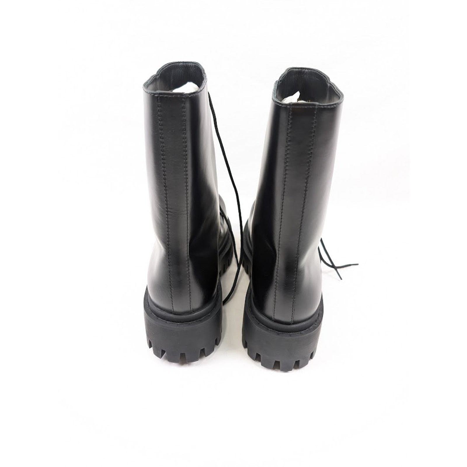 Balenciaga o1rshd1 Sergent Calf Bootie Calfskin Lux in Black Size US 11 / EU 44 - 17 Thumbnail