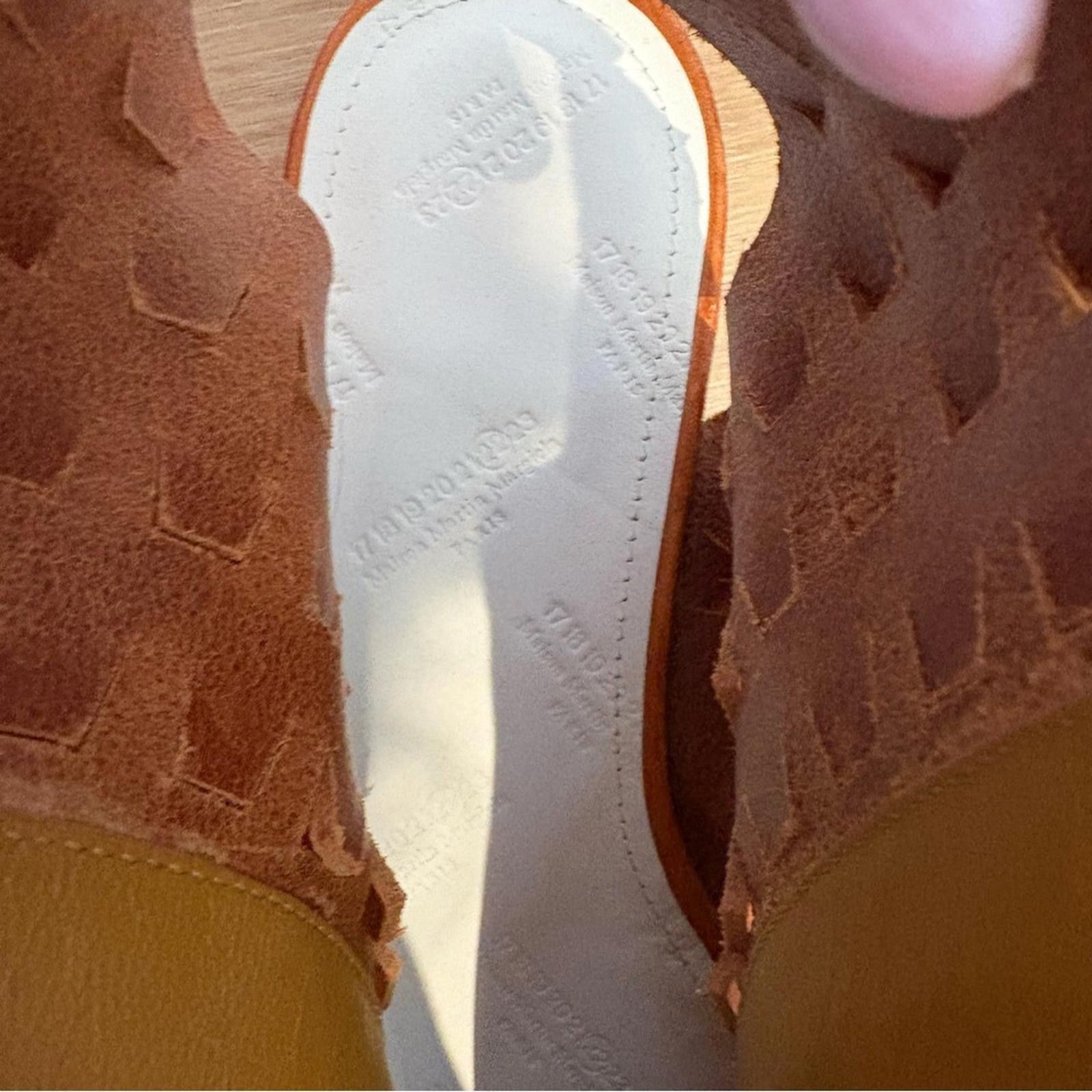 Maison Margiela Maison Margiela Tabi Style Cutout Leather Sandals Brown Size US 7.5 / IT 37.5 - 5 Thumbnail