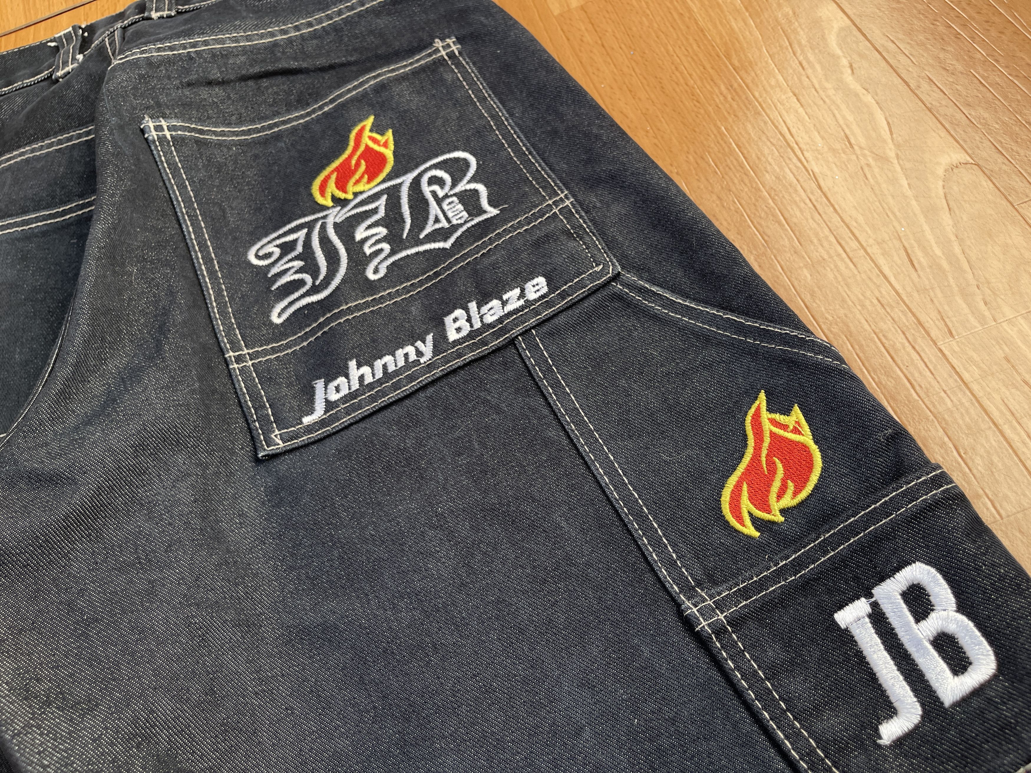 Wu-Tang Clan Johnny Blaze jeans shiny metallic silver baggy Wu Wear 28 Size US 28 / EU 44 - 7 Thumbnail