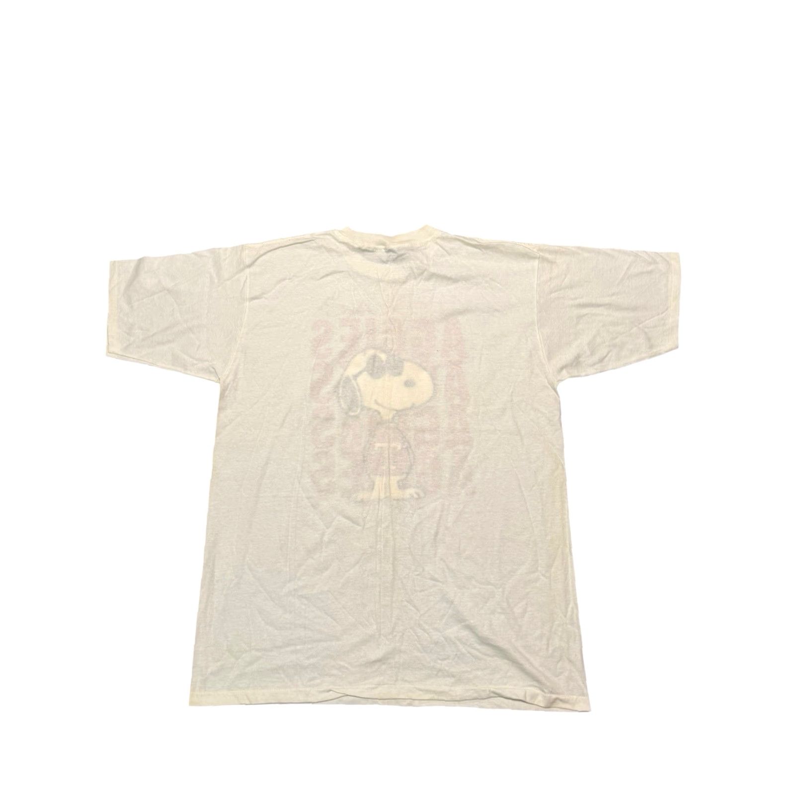 Vintage VINTAGE Texas A&M SNOOPY All Over Print T-Shirt 90s Single Stitch XL White Men | Graphic Print Crew Neck Short Sleeve Cartoon Peanuts Aggies AOP Shirt Size US XL / EU 56 / 4 - 7 Thumbnail