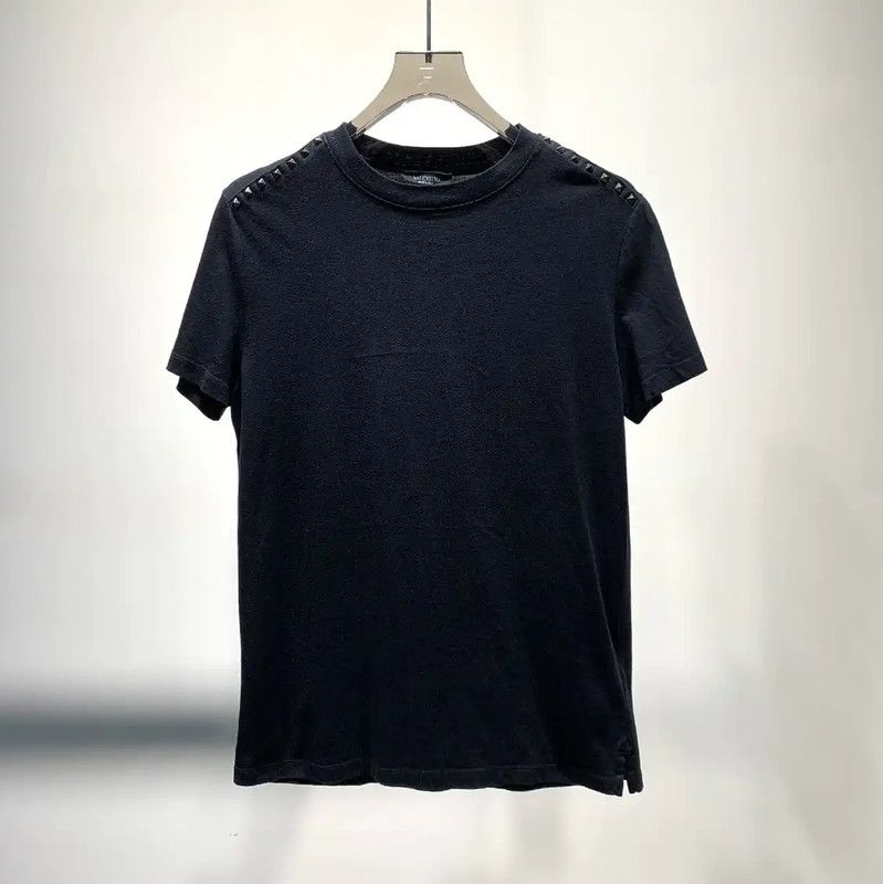 Valentino Valentino Men's Black Cotton T-Shirt 0089 Size US XS / EU 42 / 0 - 1 Thumbnail