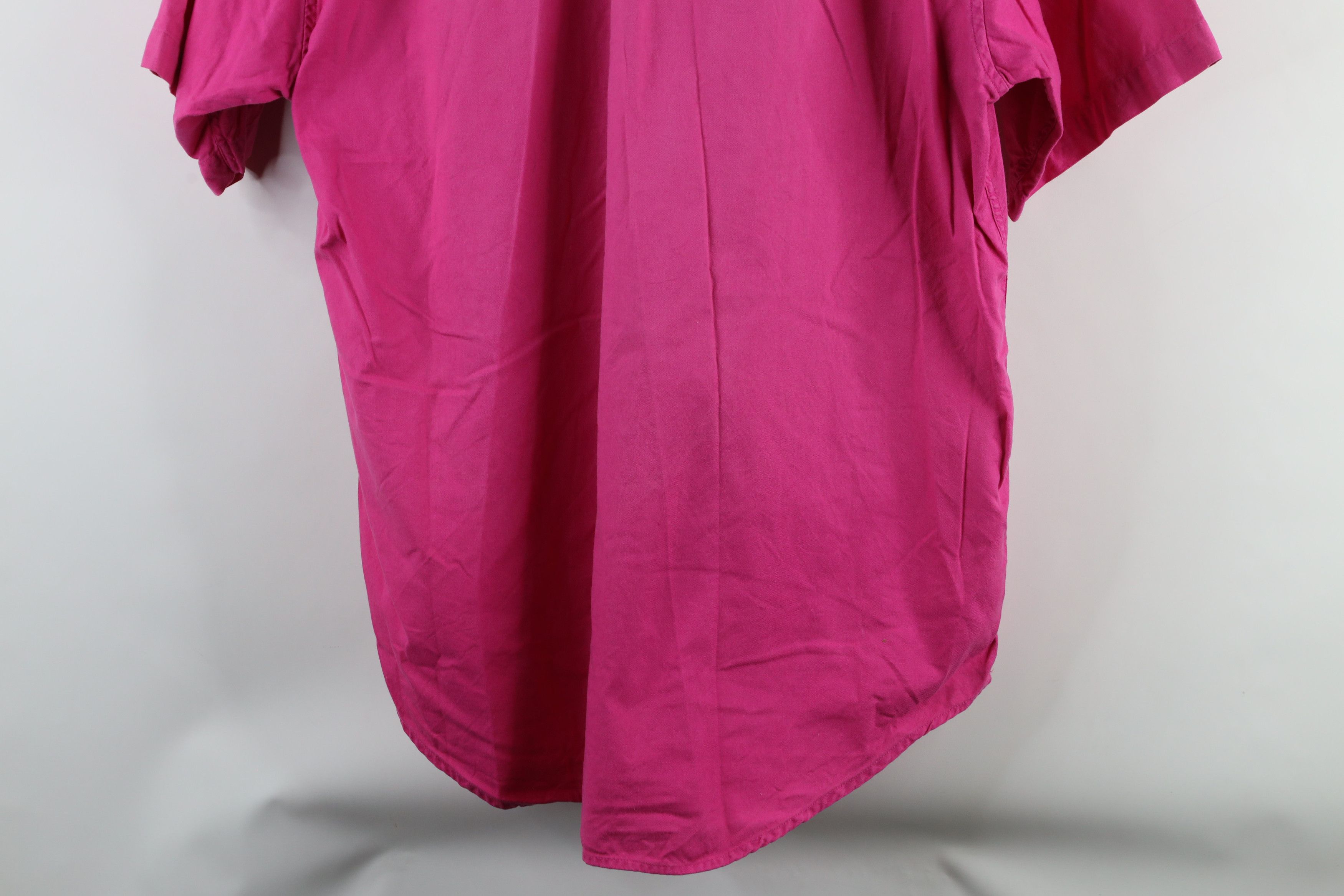 J.Crew × Vintage Vintage 90s J Crew Short Sleeve Button Down Shirt Pink Size US M / EU 48-50 / 2 - 14 Thumbnail