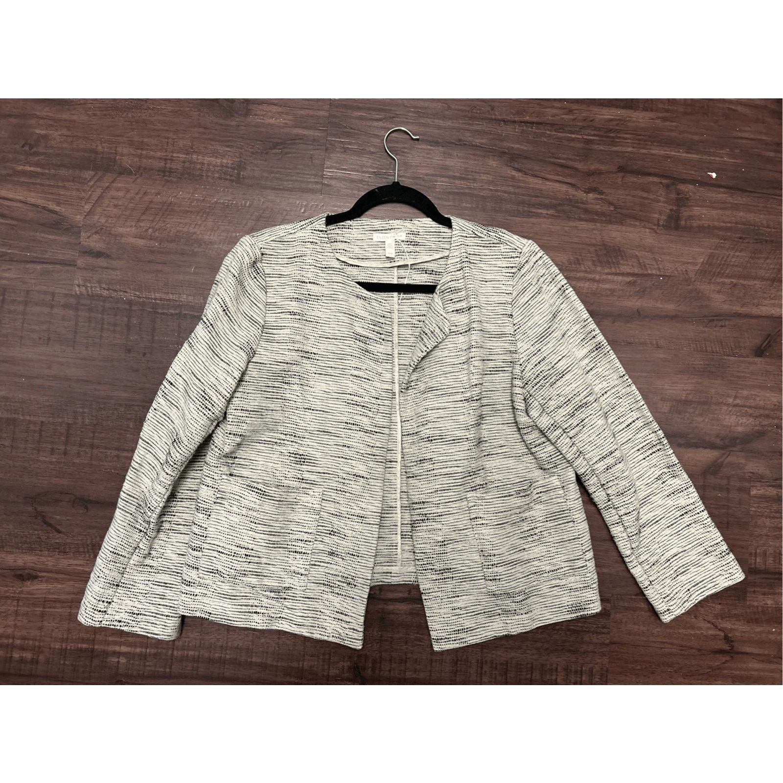 Eileen Fisher Eileen Fisher Cotton Natural Cropped Jacket, Sz Medium, $248 Size M / US 6-8 / IT 42-44 - 2 Thumbnail