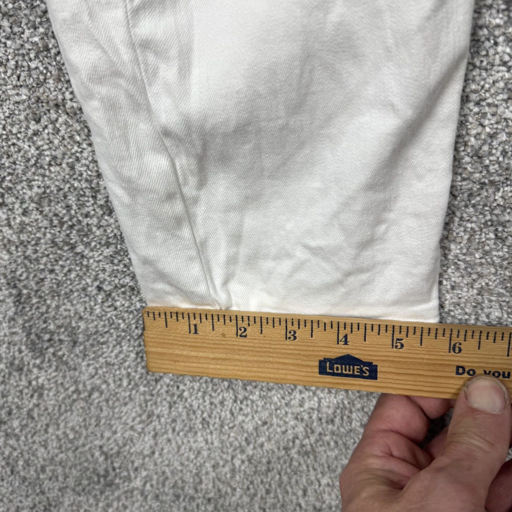 Vintage Seven7 JEN7 Jeans Womens 2 White Cropped Skinny Stretch Denim Mid Rise Ankle Size 26" / US 2 / IT 38 - 3 Thumbnail