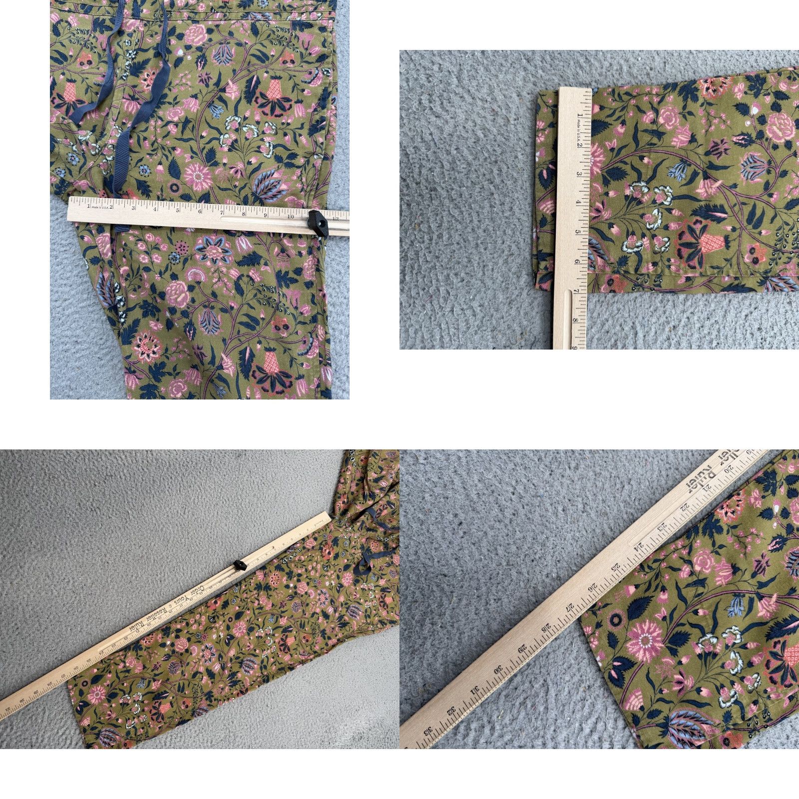Vintage Sundance Pants Women's Floral Boho Wide Leg Pockets Size PM Petite Read Size 32" / US 10 / IT 46 - 8 Thumbnail