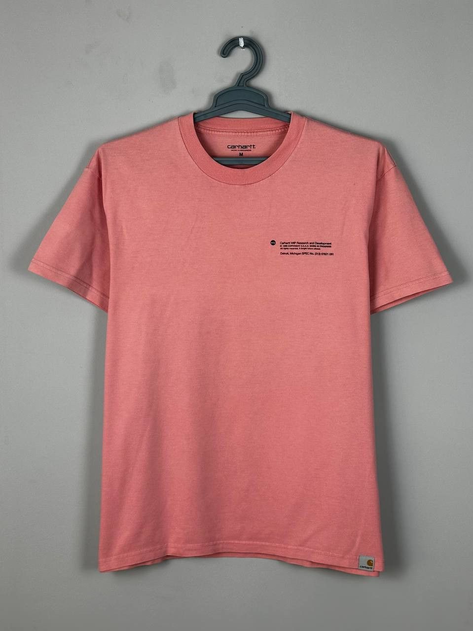 Carhartt Wip Carhartt WIP Pink Structures Logo Streetwear T Shirt Size US M / EU 48-50 / 2 - 2 Thumbnail