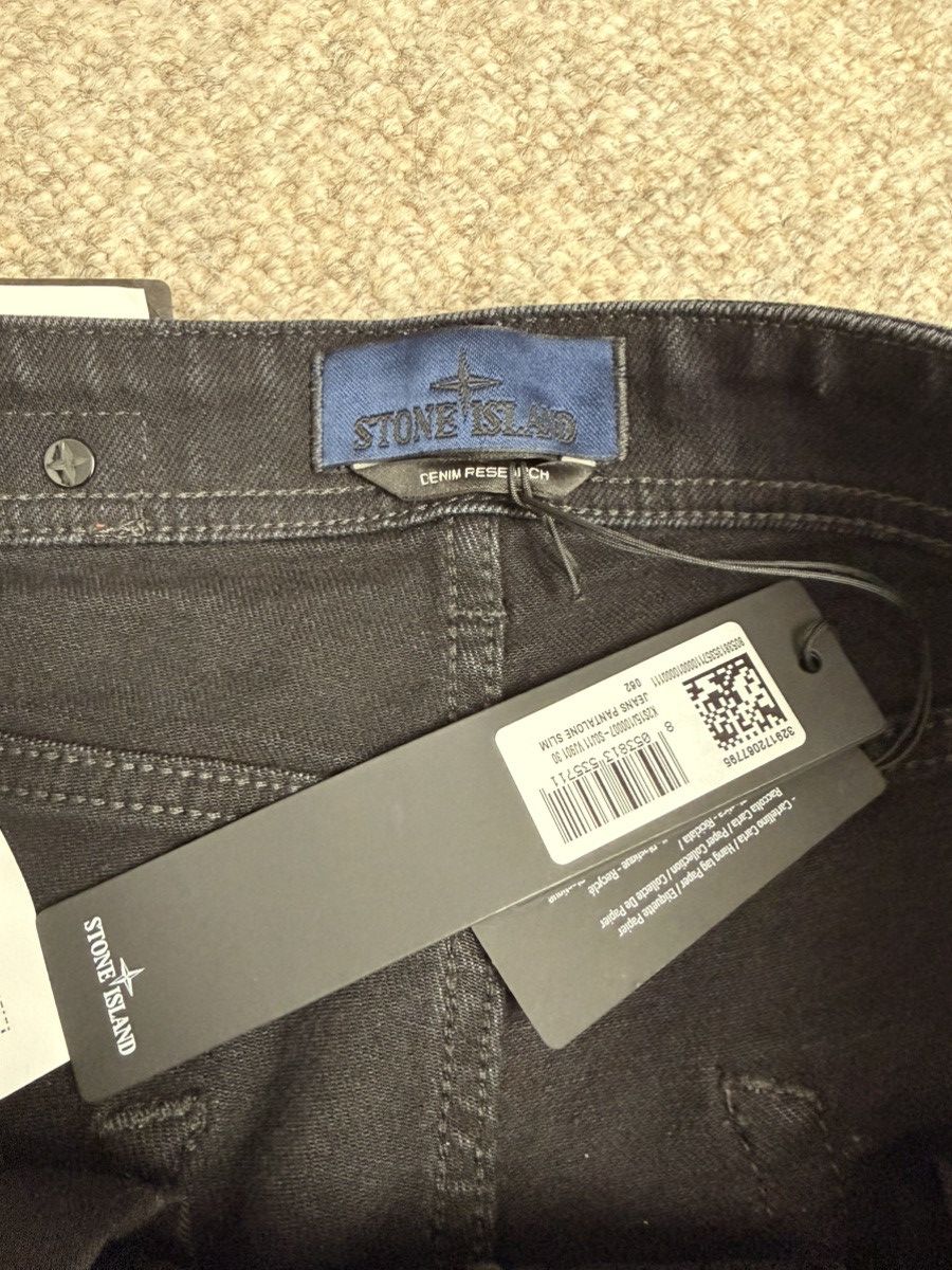 Stone Island Denim Research Stretch Black Denim Rinsed Slim Size US 30 / EU 46 - 4 Thumbnail