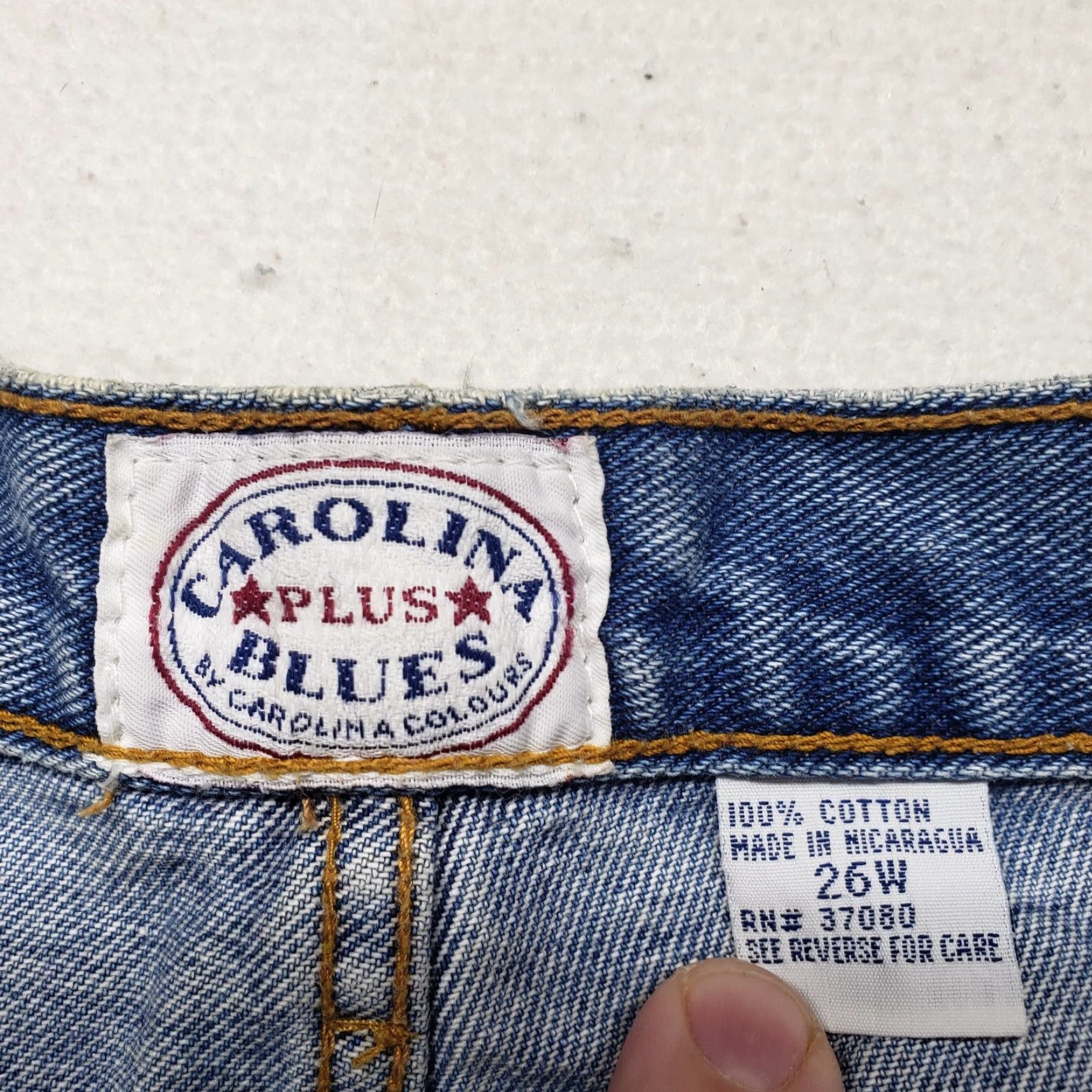 Vintage Carolina Blues Jeans Capri Denim Woman Plus Size 26W Blue Capri Pants Size 26" / US 2 / IT 38 - 3 Thumbnail