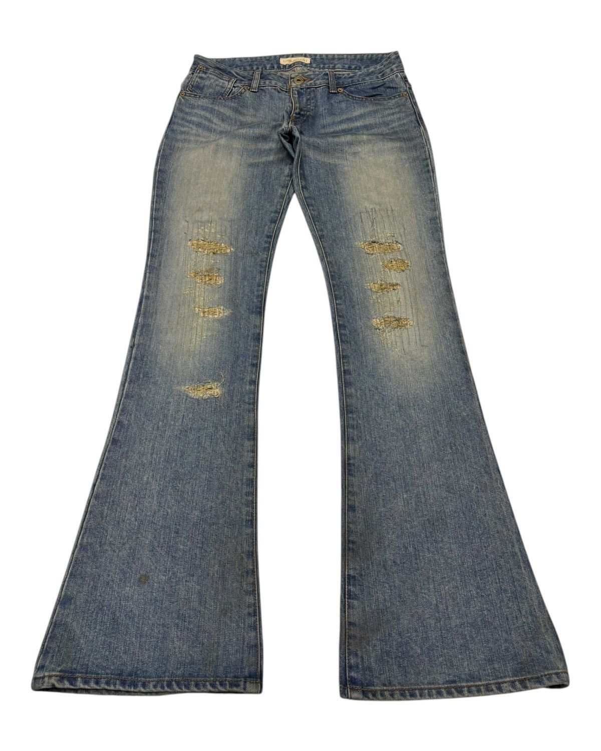 If Six Was Nine Flare Jeans Vintage Japanese Tommy Girl Distressed Bootcut Size 29" - 1 Thumbnail