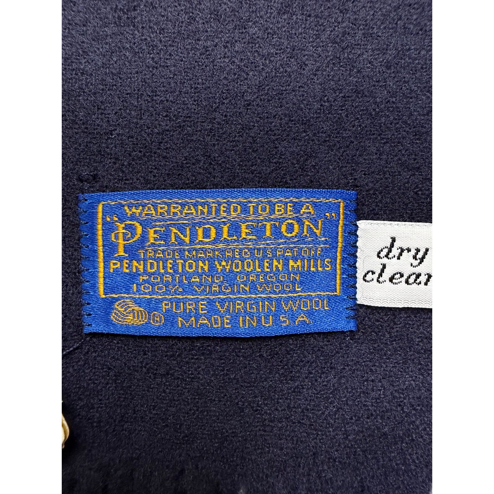 Pendleton Vintage Pendleton 100% Virgin Wool Scarf Blue Fringe USA NWT Size ONE SIZE - 5 Thumbnail