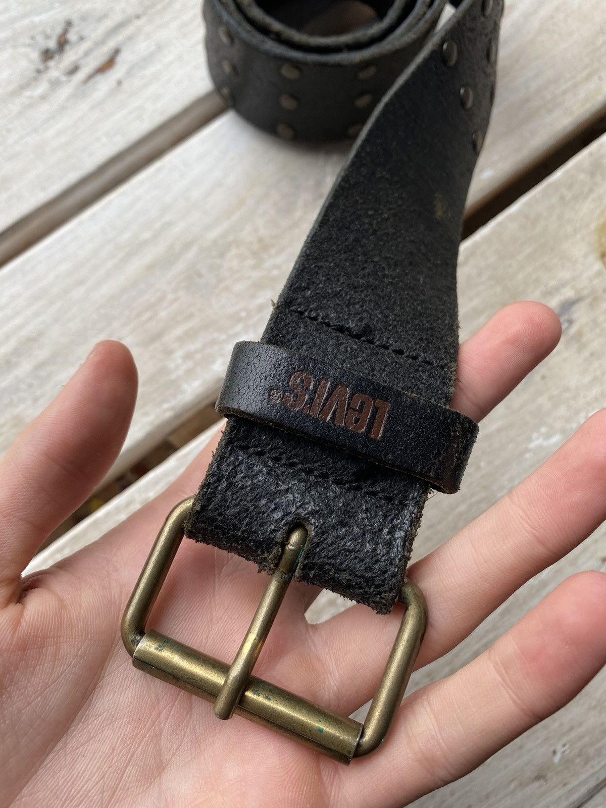 Levi's 🚨90s Levis RED TAB 100% leather belt made in italy VNTG Size ONE SIZE - 2 Thumbnail