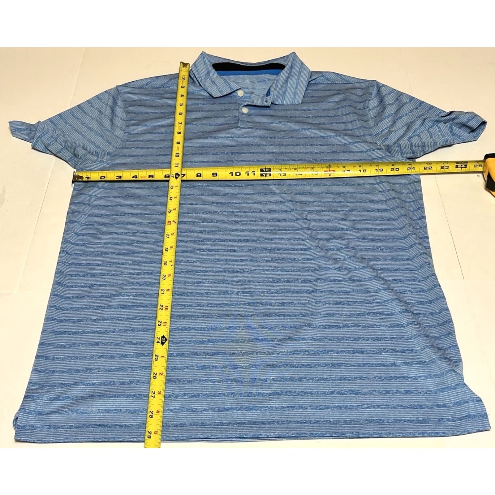 Nike Nike Golf Polo Shirt Mens Blue Striped Dri-Fit Size M Swoosh Logo Button Short Sleeve Casual Activewear Workwear Size US M / EU 48-50 / 2 - 4 Thumbnail