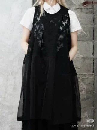 Comme des Garcons Comme des Garcons Lace tulle sleeveless dress black Size S / US 4 / IT 40 - 5 Thumbnail