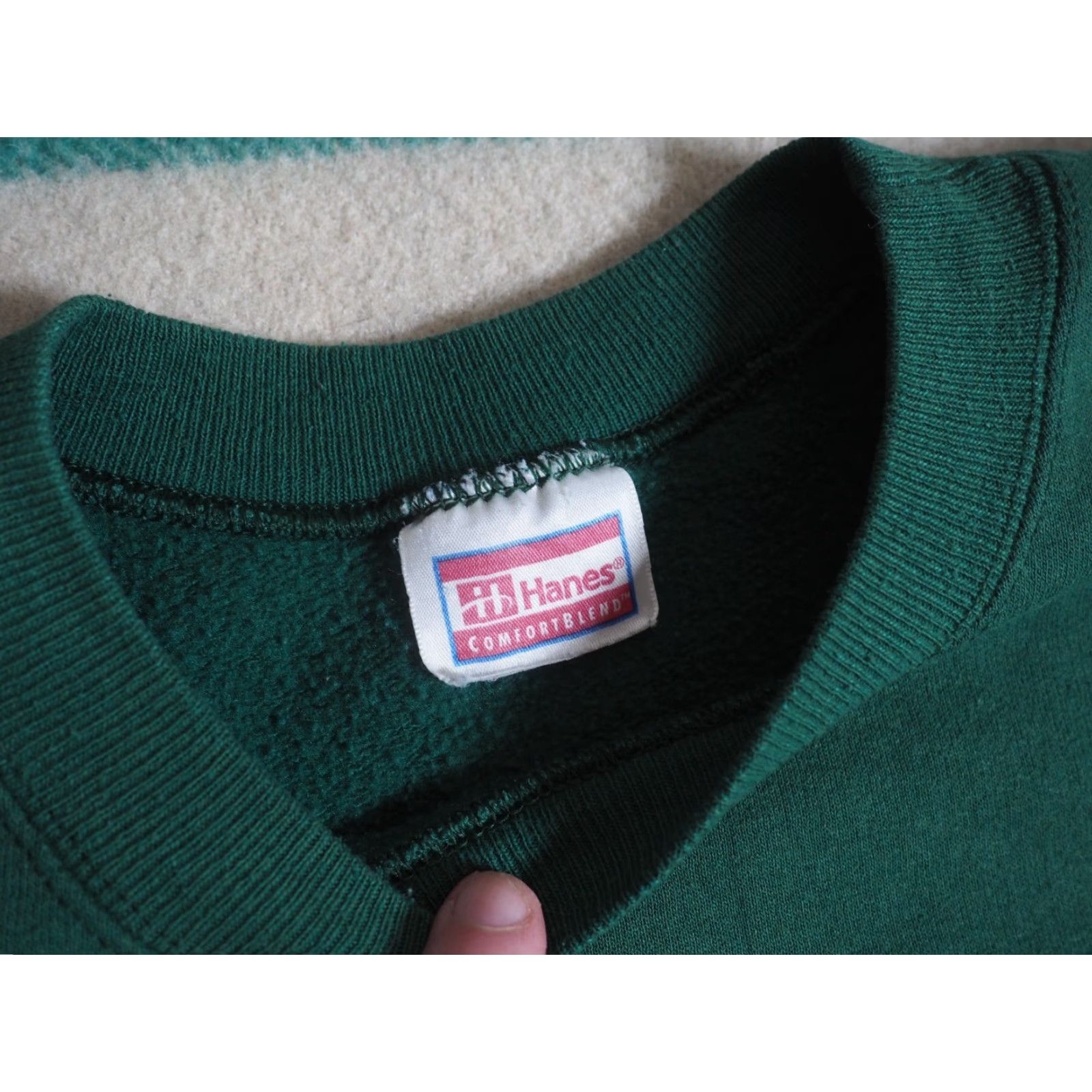 Hanes VINTAGE Hanes Sweatshirt Pullover Alaska Bear Forest Green 90s Mens XL Crew Neck Size US XL / EU 56 / 4 - 5 Thumbnail