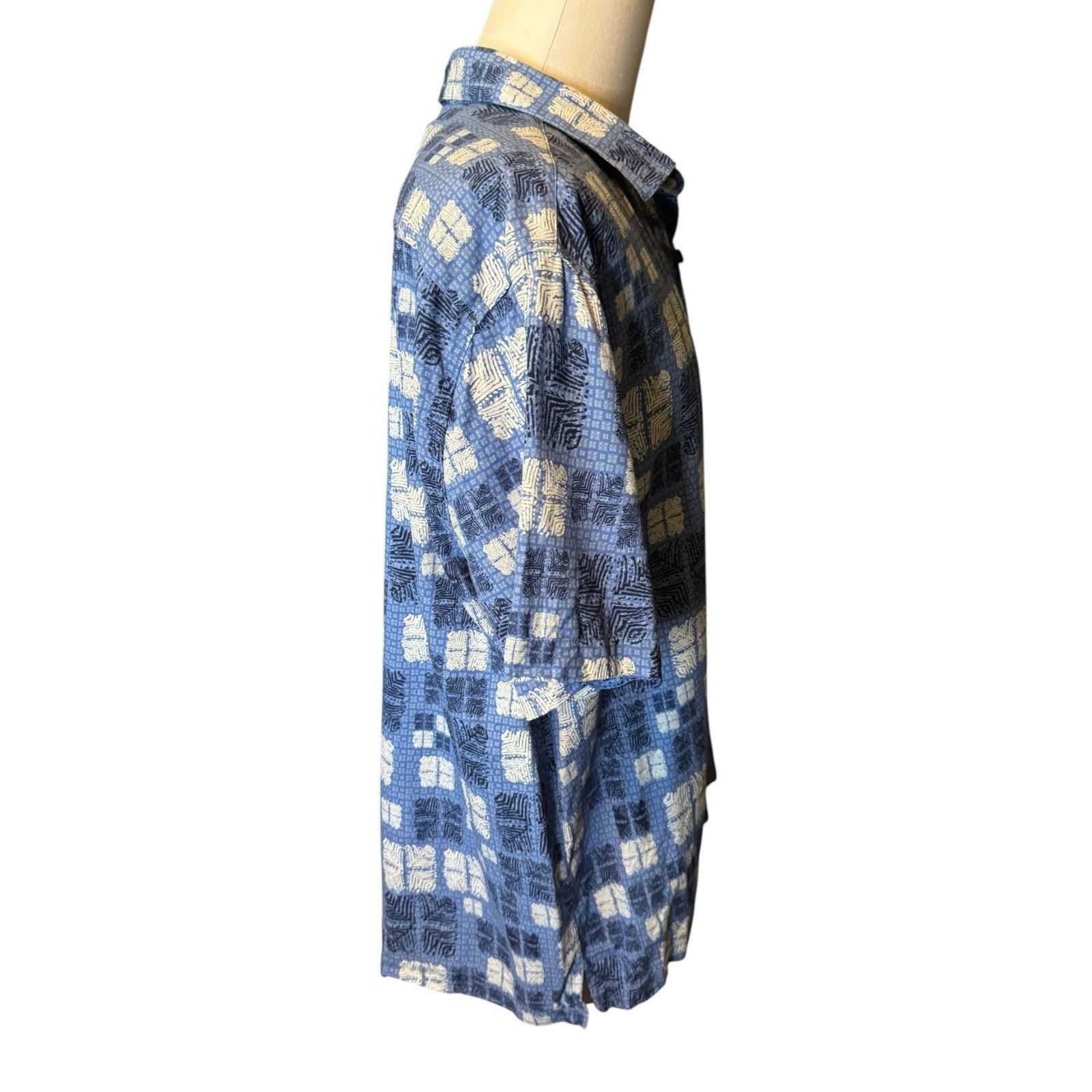 Nat Nast Nat Nast Luxury Originals XL Ocean Blue Silk Blend Shirt Size US XL / EU 56 / 4 - 5 Thumbnail