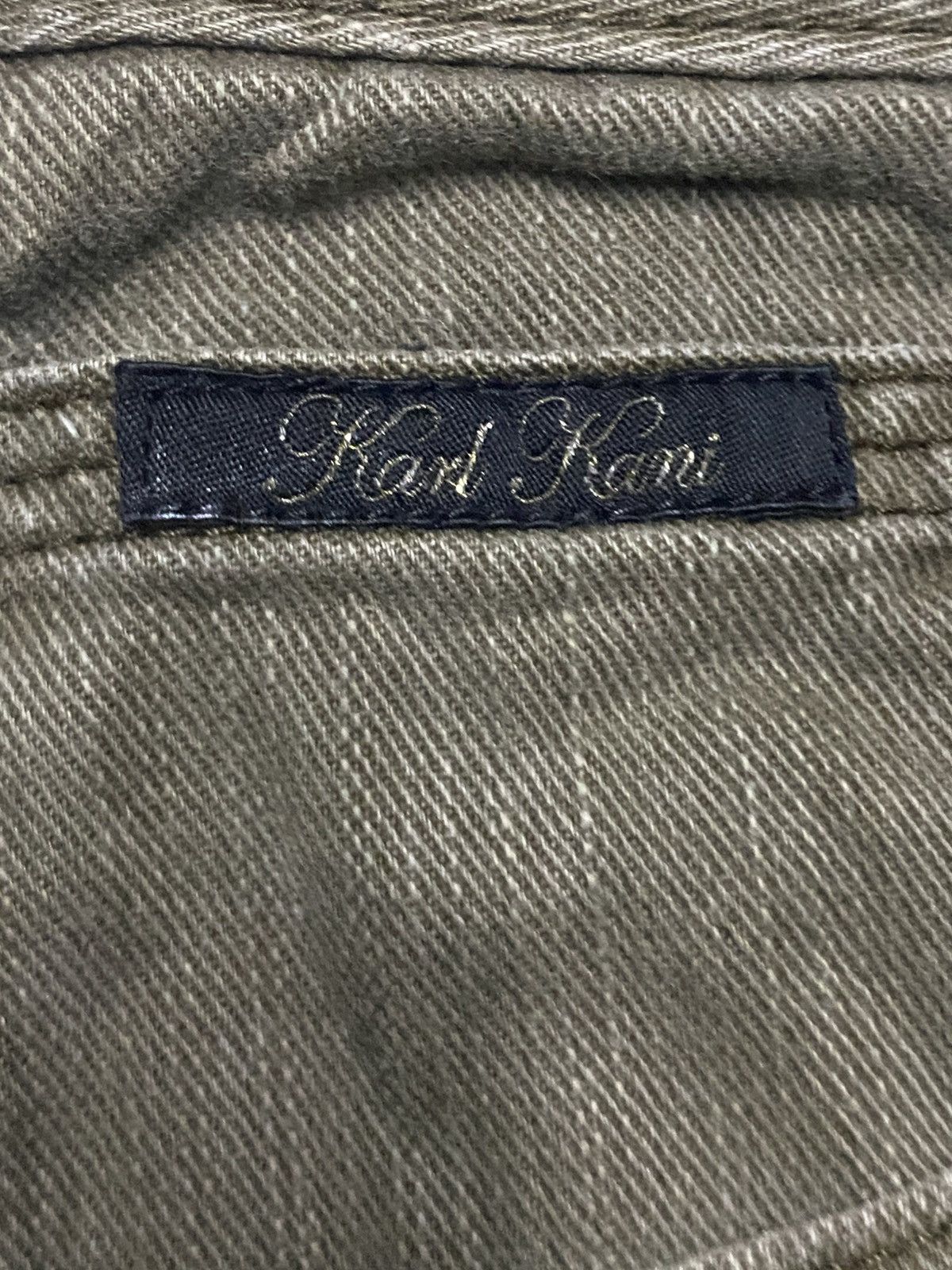 Japanese Brand Vintage Karl Kani Khaki Logo Embroidery Loose Jeans Size US 36 / EU 52 - 9 Thumbnail