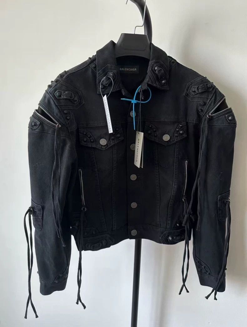 Balenciaga Balenciaga size 36 Biker paneled denim jacket Size US S / EU 44-46 / 1 - 1 Thumbnail