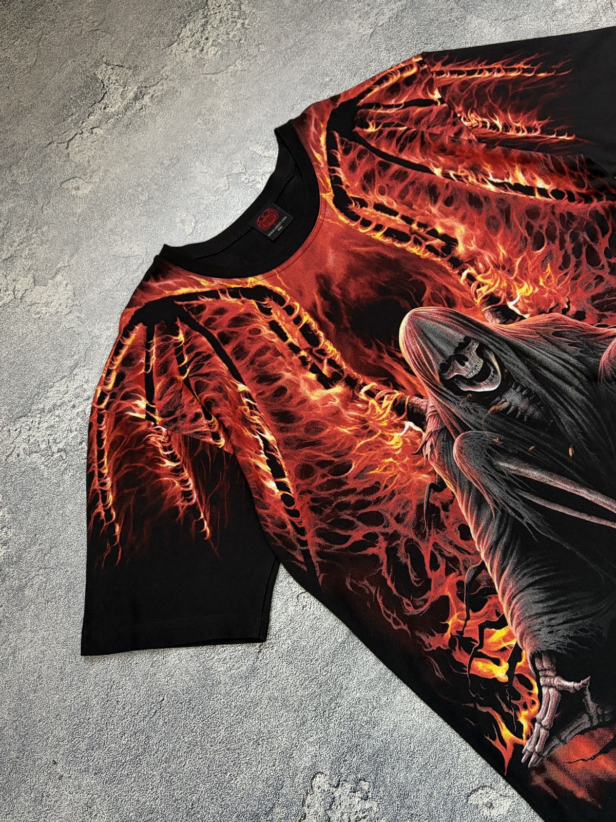Vintage Spiral Direct Grim Reaper Fire Gothic Horror Tee XXL Size US XXL / EU 58 / 5 - 6 Thumbnail