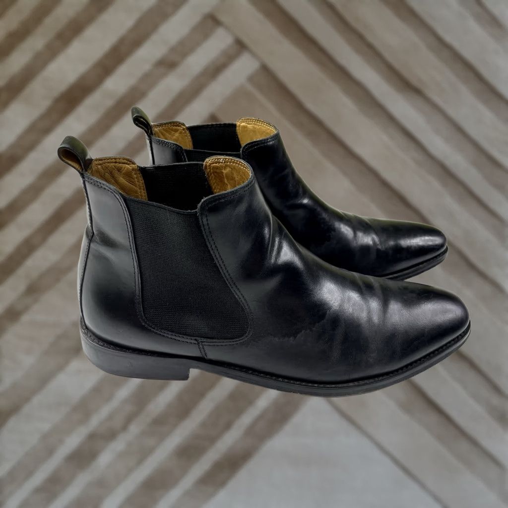 Vintage john white Chelsea Boots Black Leather Dealer Boots US 9 UK 8 EU 42 Made England Boots Men Size US 9 / EU 42 - 1 Thumbnail