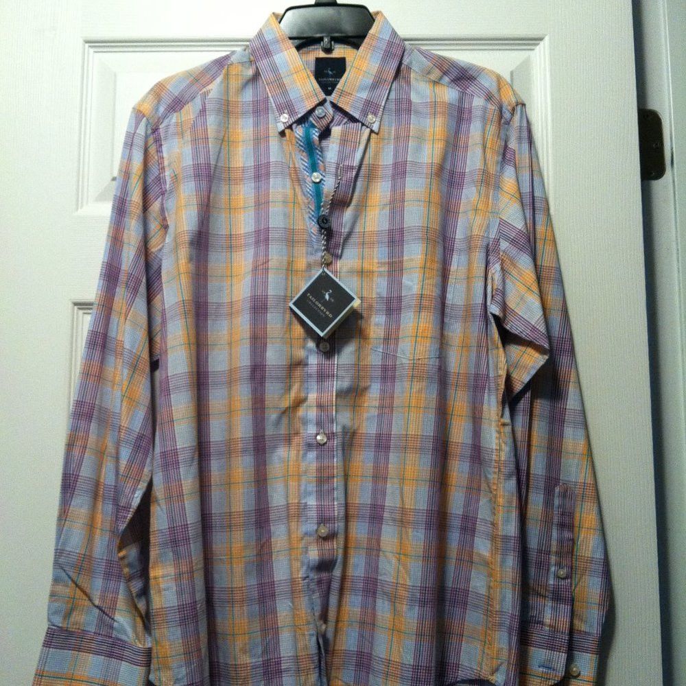 Tailorbyrd TAILORBYRD MENS NEW MULTICOLOR 100%COTTON CASUAL SHIRT M Size US M / EU 48-50 / 2 - 2 Thumbnail