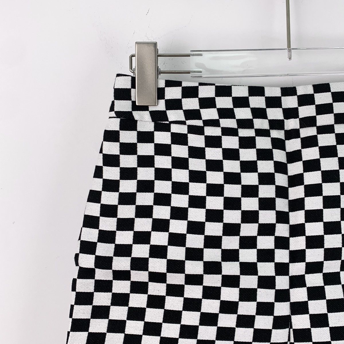 Dior Dior black and white colorblocked checkerboard cotton shorts Size 25" / US 0 / IT 36 - 3 Thumbnail