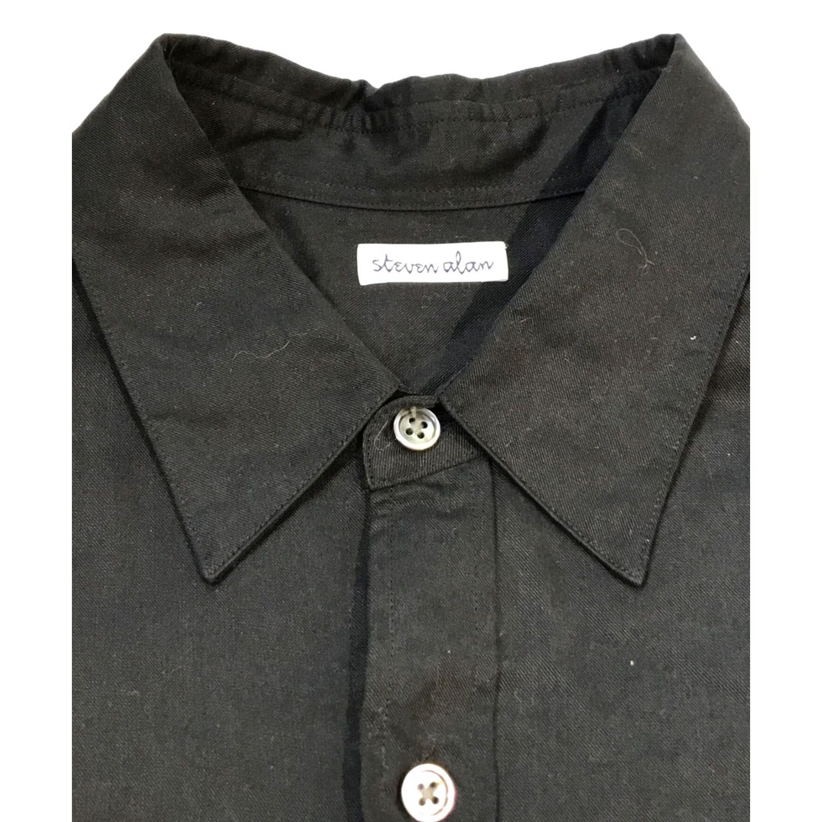 Steven Alan STEVEN ALAN Shirt M Black Men Button-Up Leather Size M Size US M / EU 48-50 / 2 - 3 Thumbnail
