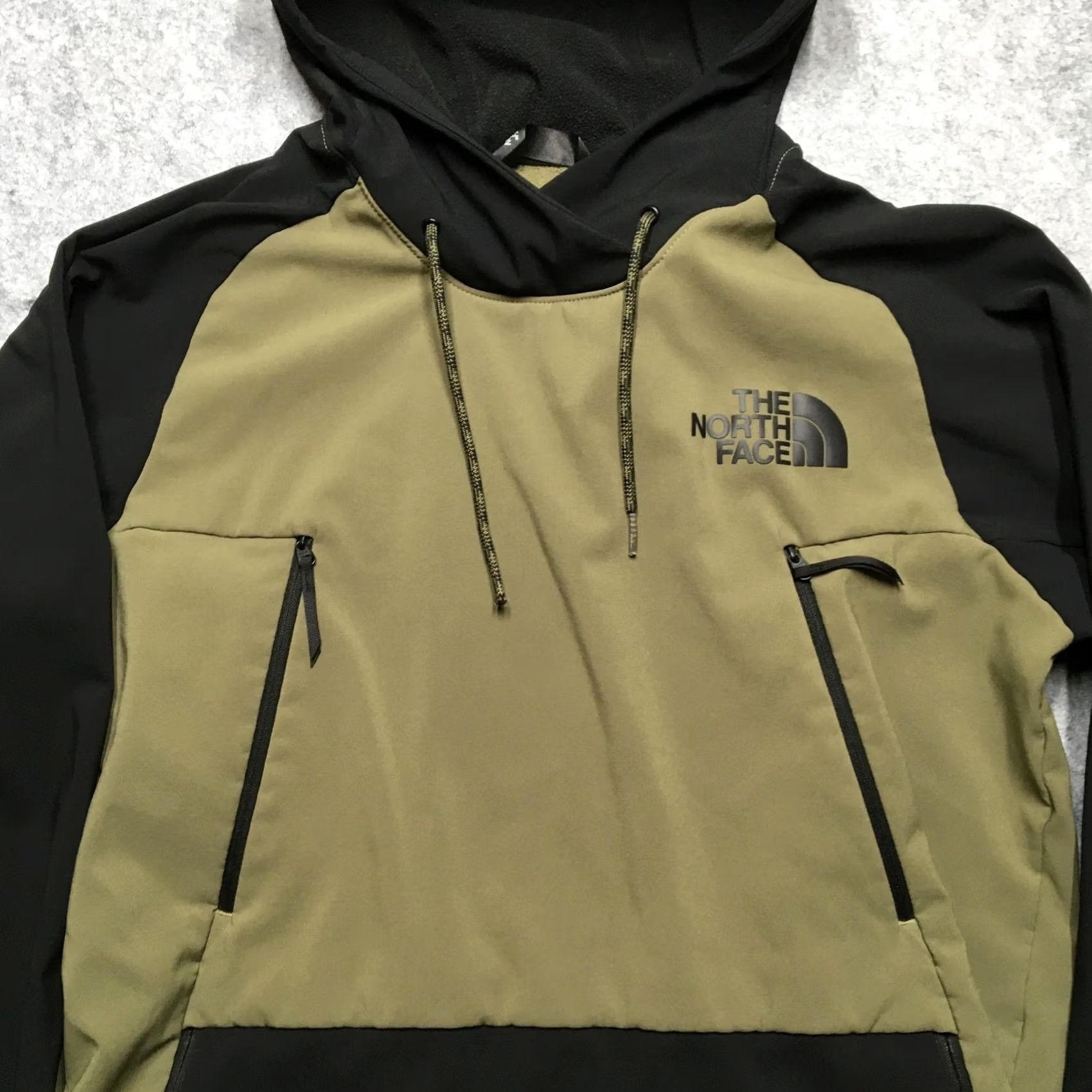 The North Face The North Face Hoodie Mens S OD Green Black Fleece Pullover Tekno Fresh Hooded Pockets Zip Size US S / EU 44-46 / 1 - 4 Thumbnail
