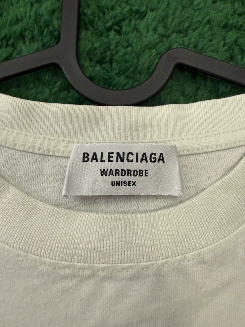 Balenciaga Balenciaga White and Blue Embroidered Coke Short Sleeve Size US XS / EU 42 / 0 - 2 Thumbnail