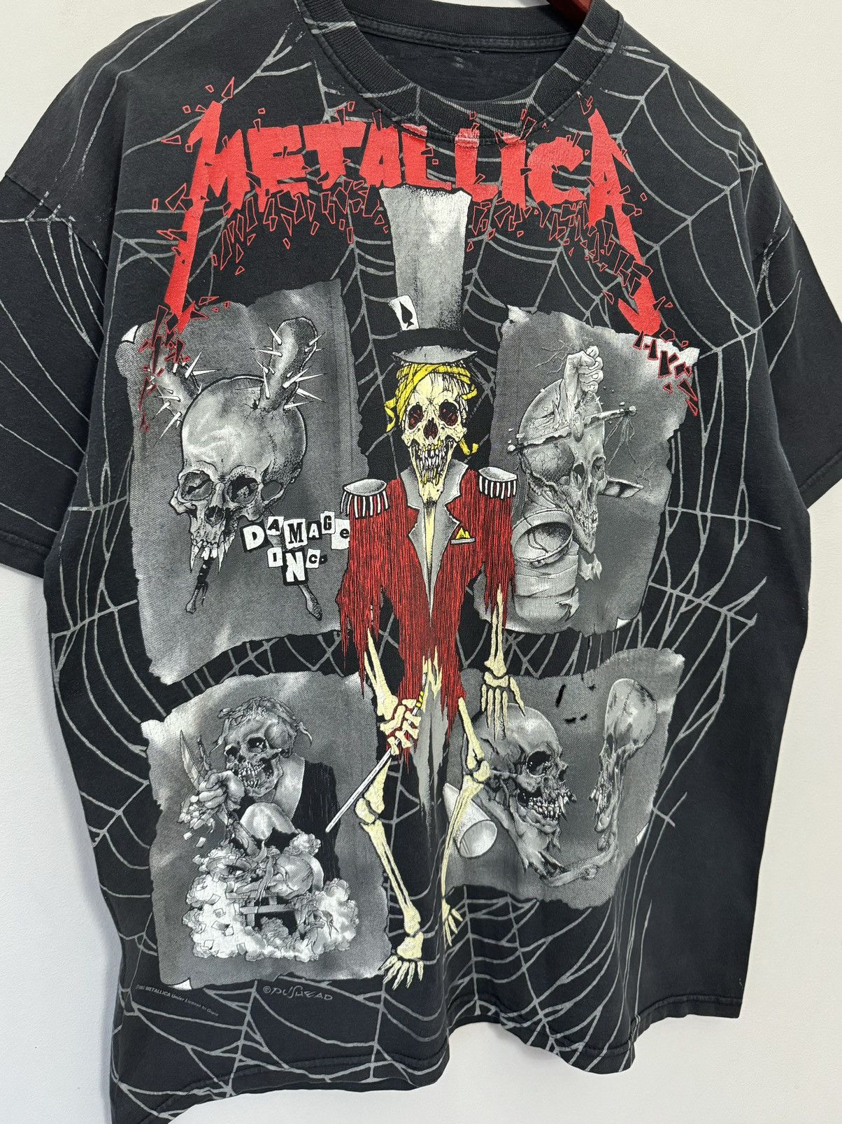 Band Tees × Metallica × Vintage Vintage Metallica 1992 Pushead All Over Print T-shirt Size US L / EU 52-54 / 3 - 2 Thumbnail