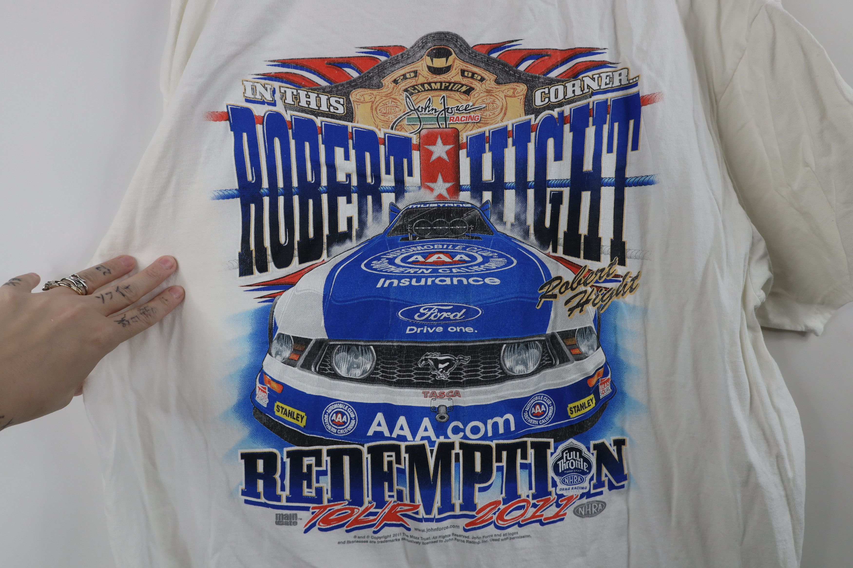 Vintage Vintage Y2K John Force Robert Hight Redemption T-Shirt Size US XL / EU 56 / 4 - 10 Thumbnail