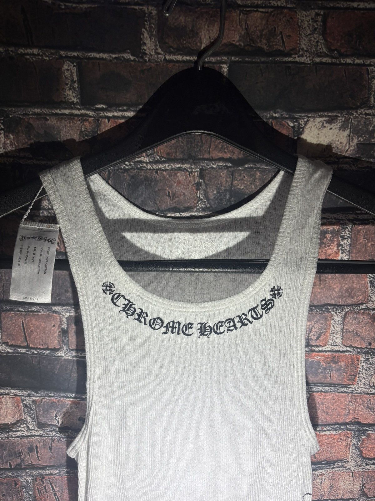 Chrome Hearts Chrome Hearts Tank Top White Ribbed Gothic Size S Authentic Size US S / EU 44-46 / 1 - 3 Thumbnail