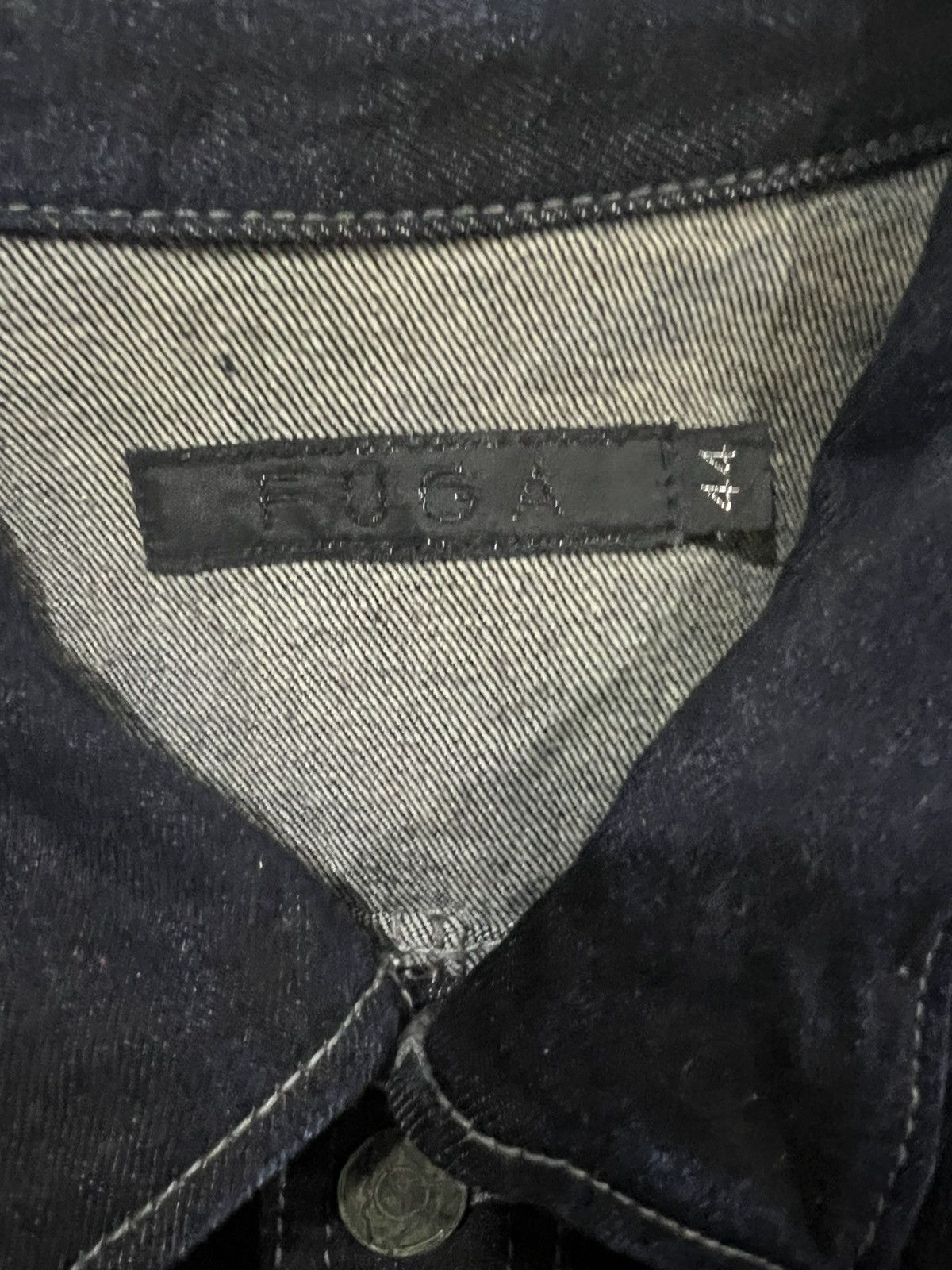 GOSTAR DE FUGA × KMRii × Yasuyuki Ishii Y2K Gostar de Fuga Elongated Arm Whiskers Faded Denim Jacket Size US S / EU 44-46 / 1 - 7 Thumbnail