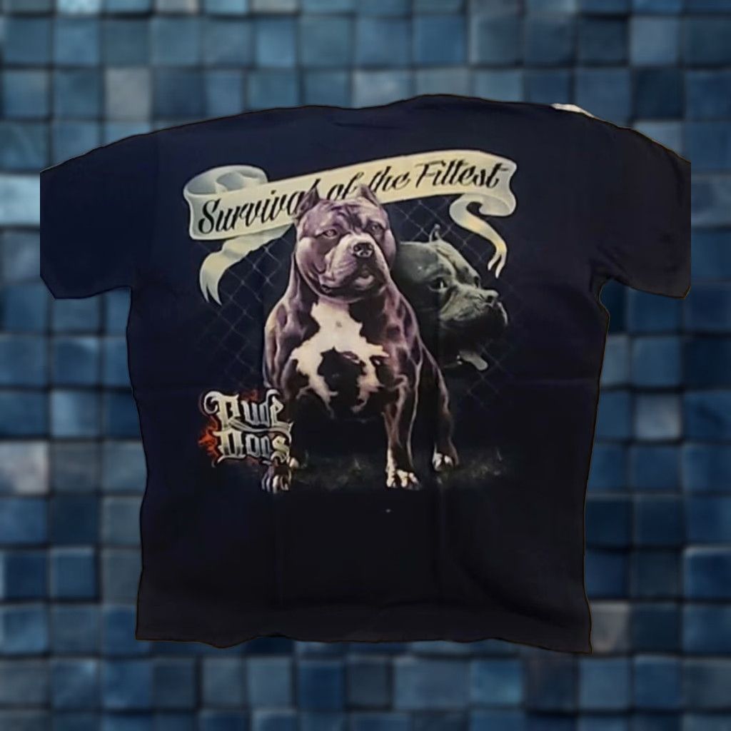 Vintage VINTAGE Rude Dogs Pitbull T-Shirt Men XL Dark Blue Graphic Tee Dogs Dog 2000s Size US XL / EU 56 / 4 - 1 Thumbnail