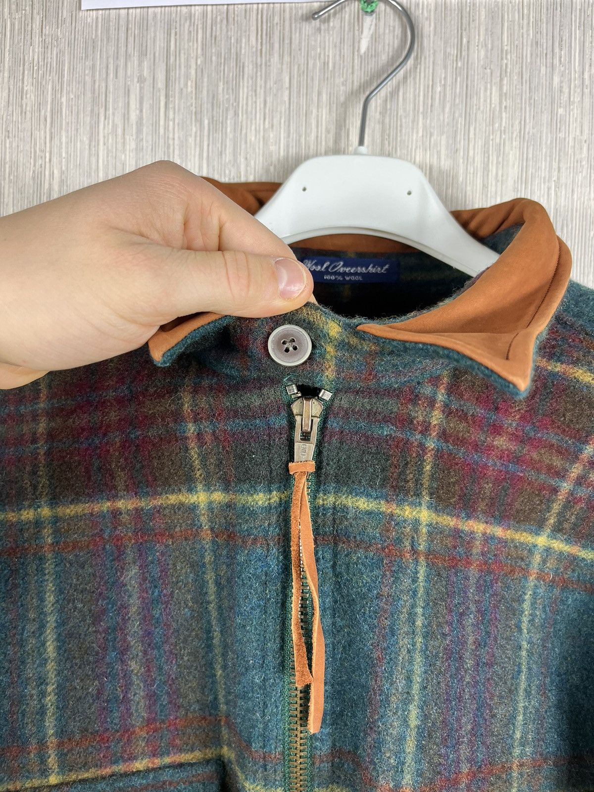 Flannel × Gant × Vintage Vintage 90s Gant plaid wool overshirt flannel checked suede Size US XL / EU 56 / 4 - 12 Thumbnail