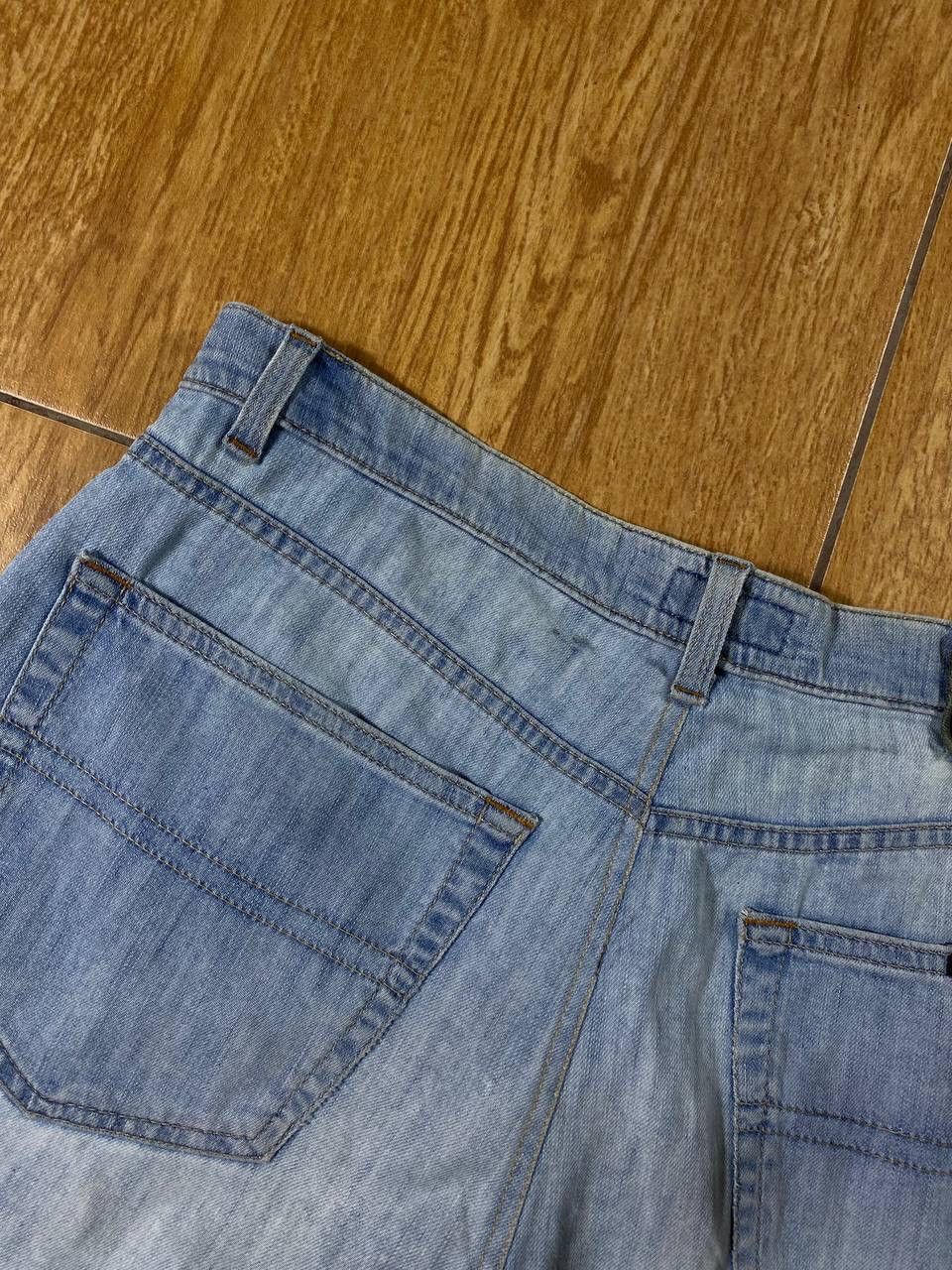 Trussardi × Vintage Vintage Short Denim Trussardi Flared Style Double Waist Size US 32 / EU 48 - 4 Thumbnail