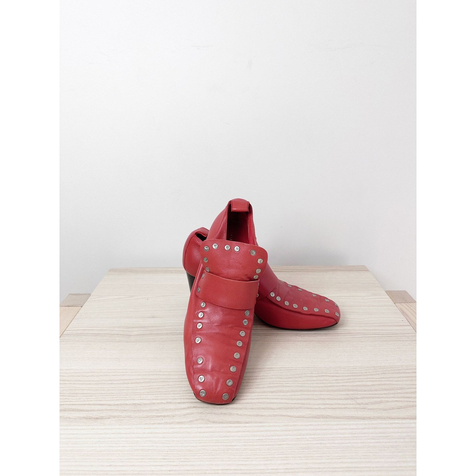 Celine Celine by Phoebe Philo Red Moccasin Pumps Size US 6 / IT 36 - 1 Thumbnail