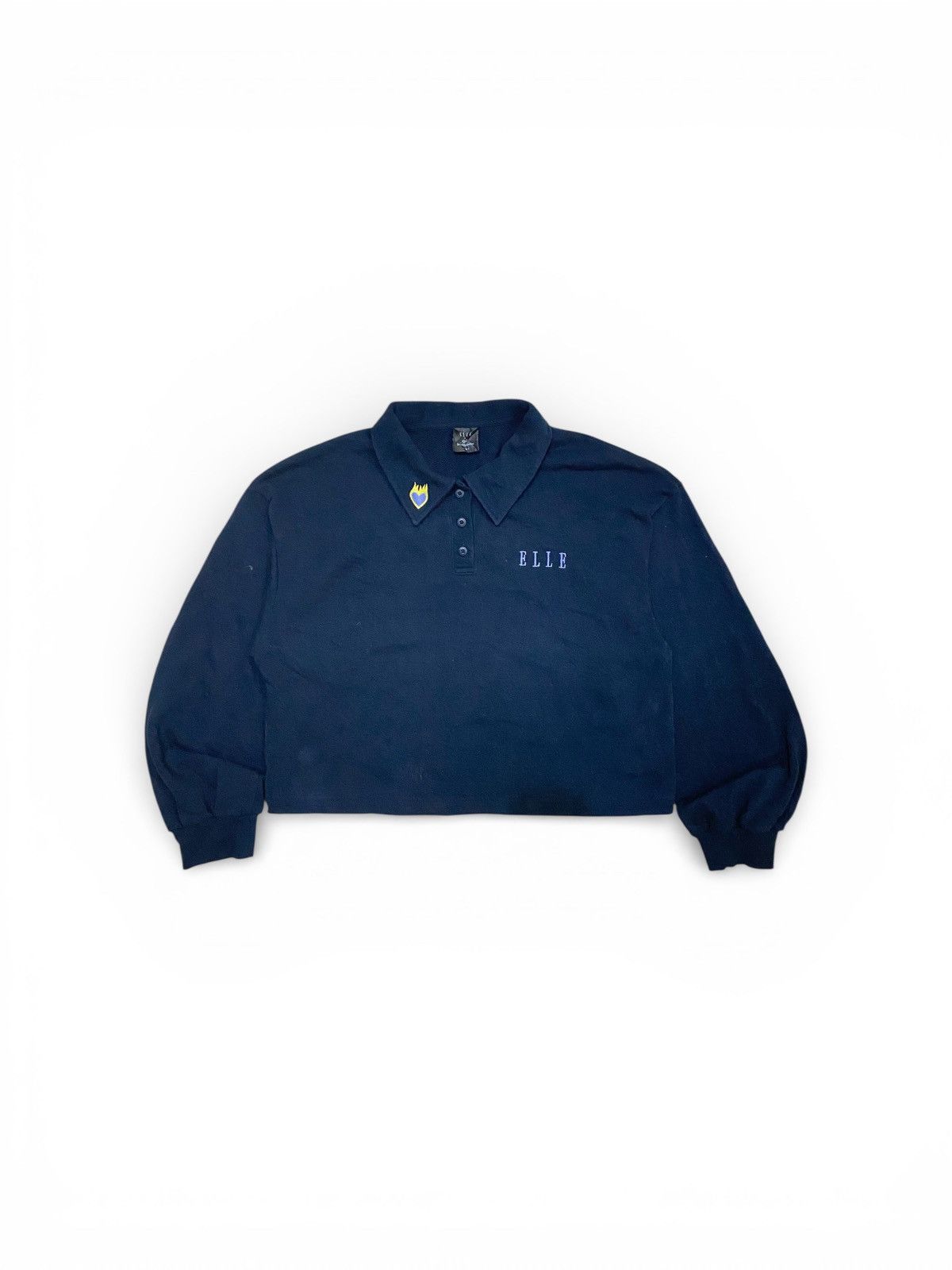 GU × Undercover GU x ELLE Cropped Long Sleeve Polo Size M / US 6-8 / IT 42-44 - 2 Thumbnail