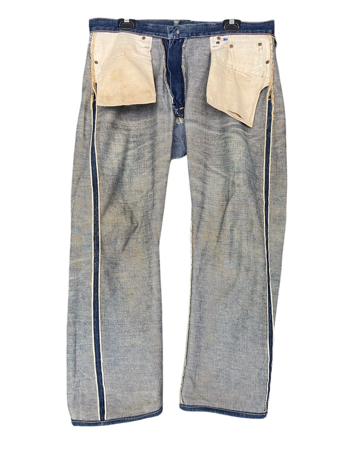 Denime Vintage🔥DENIME Selvage Aging Redline Jean W36 Size US 36 / EU 52 - 8 Thumbnail