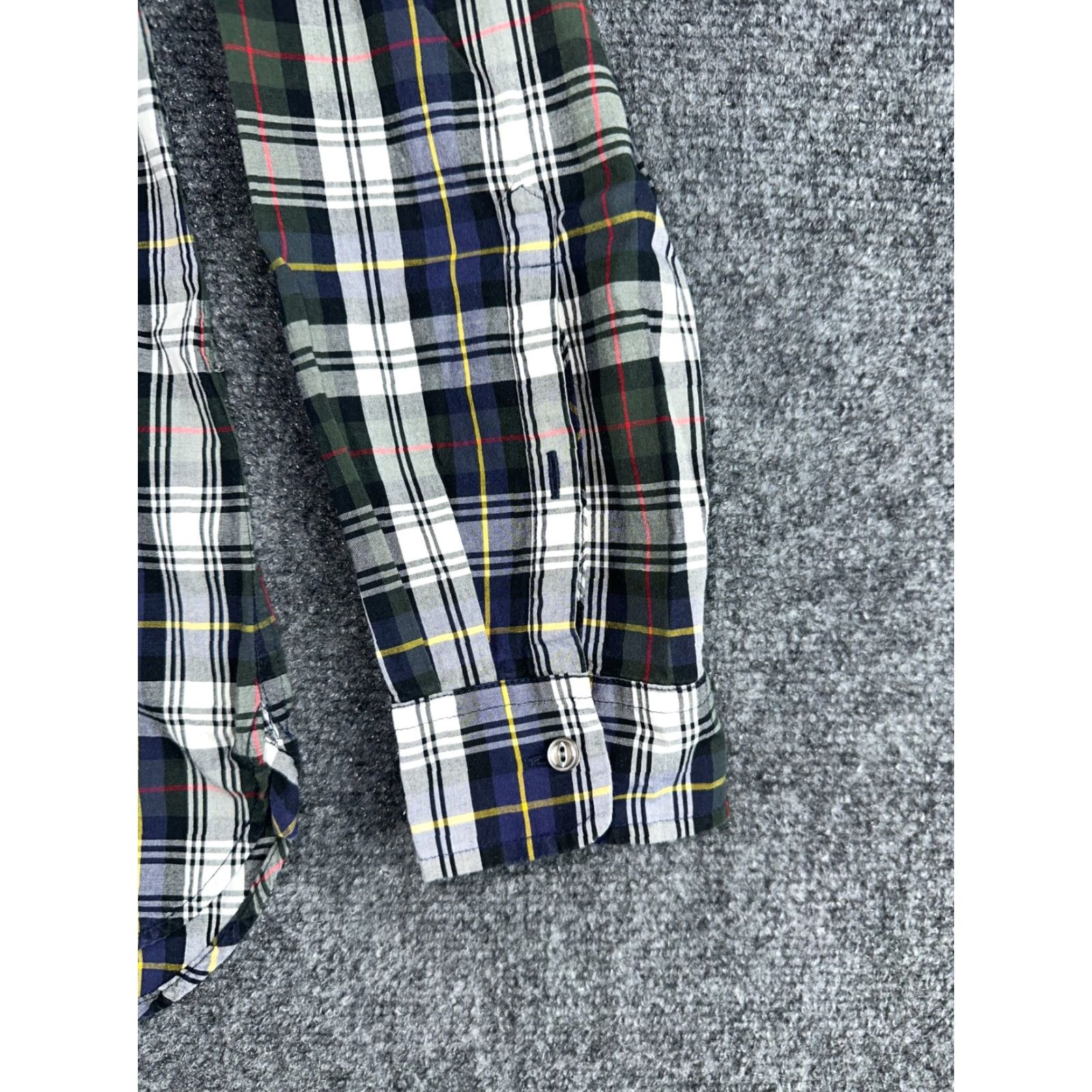 J.Crew J.CREW Shirt Womens 8 Forest Plaid Long Sleeve Button Up Pocket Shrunken/Regular Fit Size M / US 6-8 / IT 42-44 - 2 Thumbnail