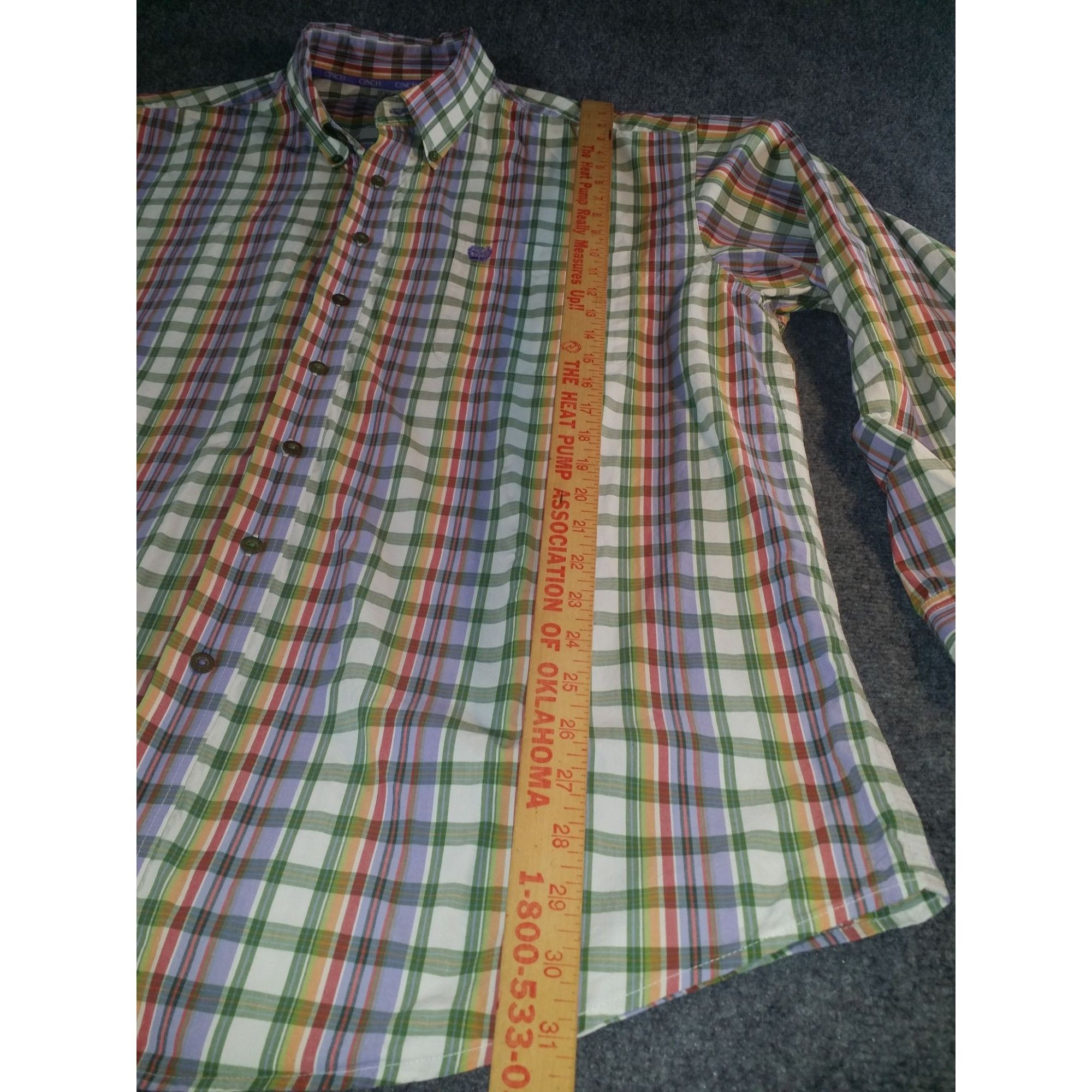 CINCH Cinch Button Up Shirt Men Sz XL Multicolor Plaid Long Sleeve Size US XL / EU 56 / 4 - 3 Thumbnail