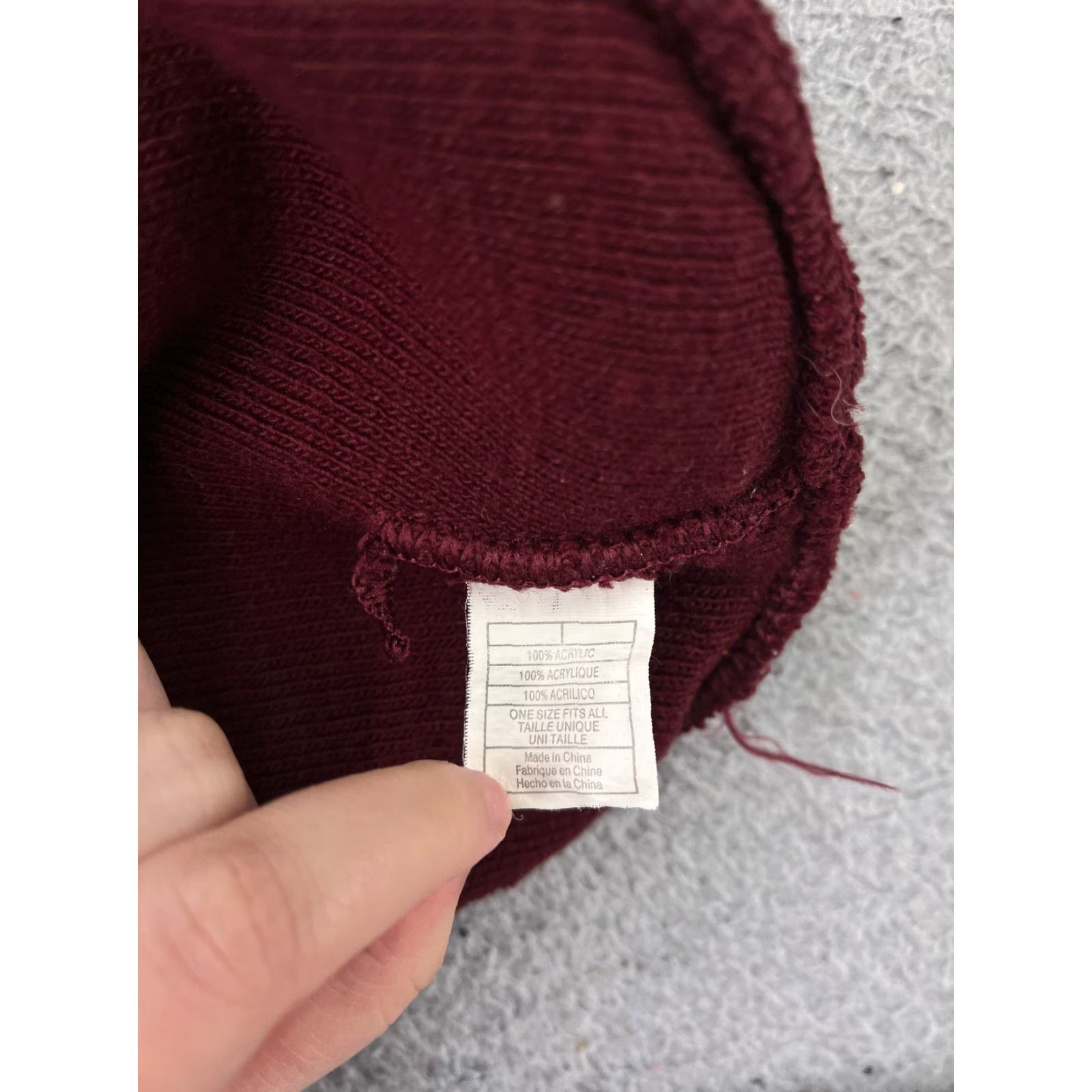 Vintage Harpoon Beanie Toque Adult One Size Burgundy Knit Embroidered 100% Acrylic Ski Hat/Cap Unbranded Unisex Adults Style Beanie Mens Womens Size ONE SIZE - 6 Thumbnail