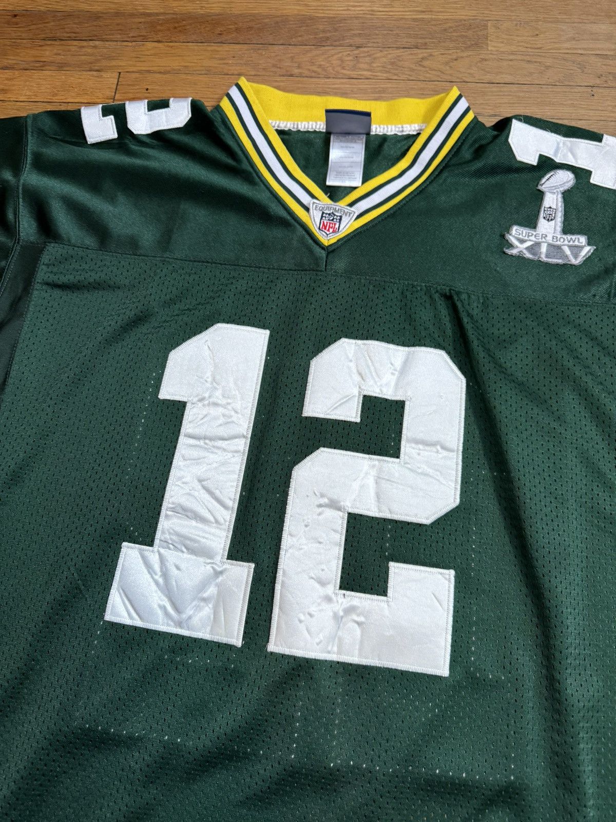 NFL × Vintage Green Bay Packers Aaron Rodgers Jersey #12 Super Bowl XLV Size US XL / EU 56 / 4 - 4 Thumbnail