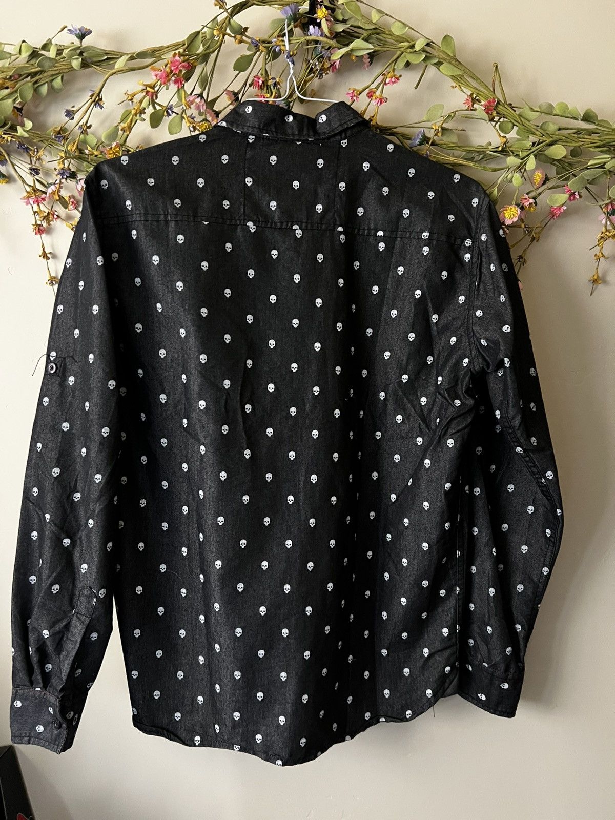 Other New without Tags Men’s Skull Retro Stitch Shirt Size US L / EU 52-54 / 3 - 6 Thumbnail