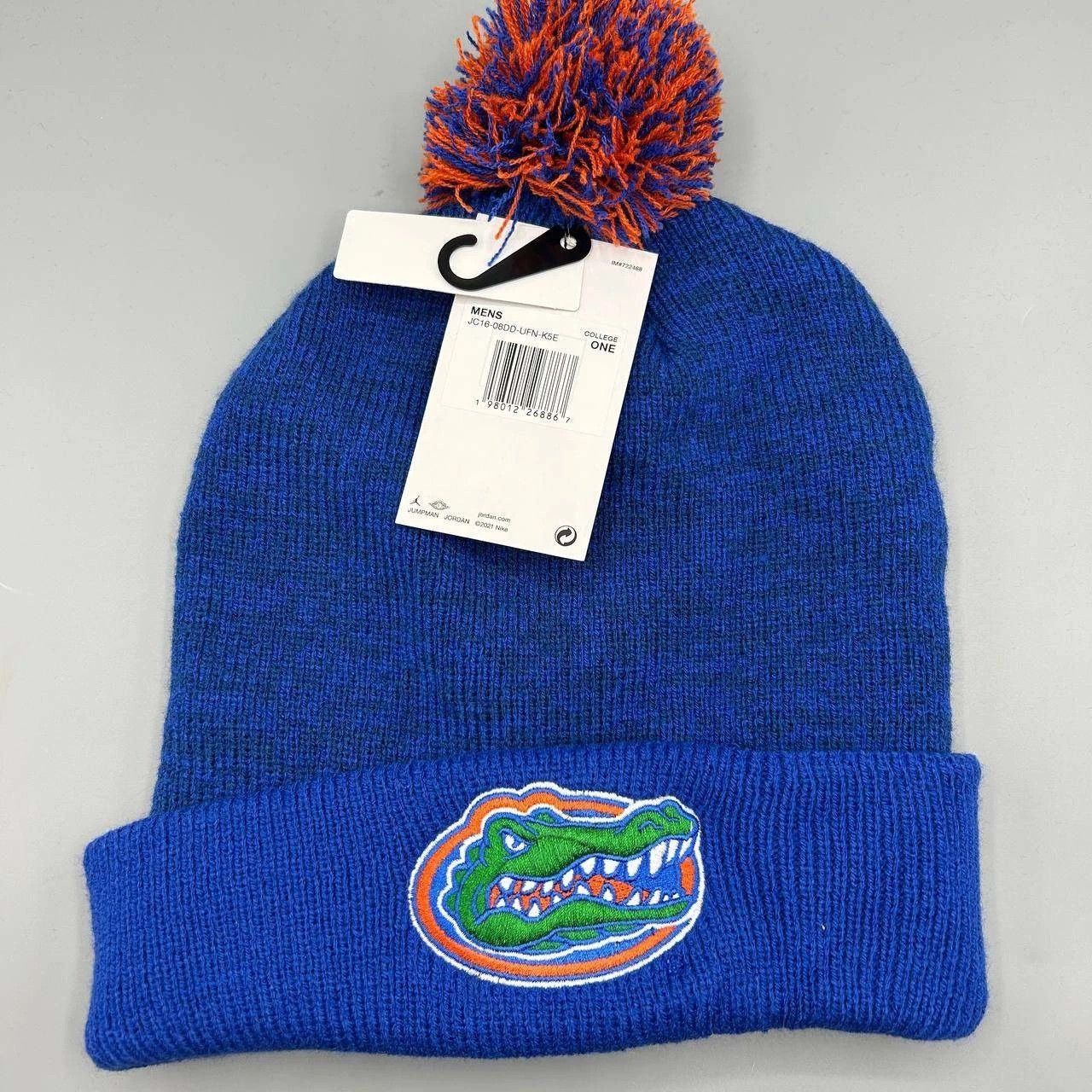 Jordan Brand Florida Gators x Air Jordan Hat Men Cuffed Beanie Pom Pom Size ONE SIZE - 1 Thumbnail